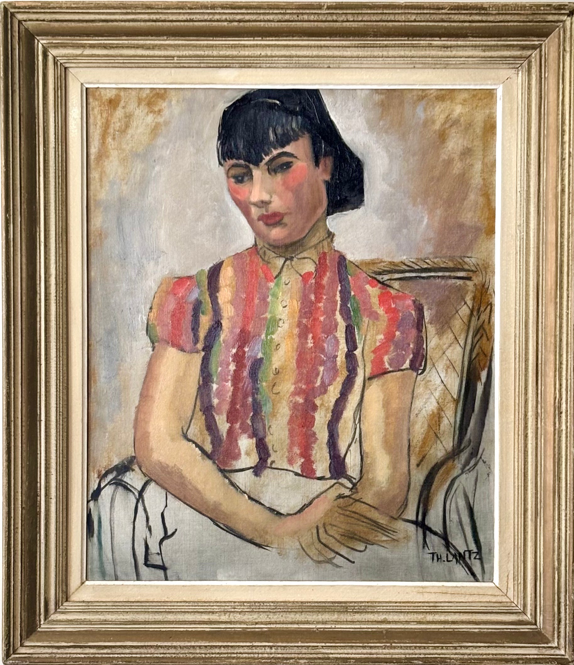 Girl in Striped Shirt
