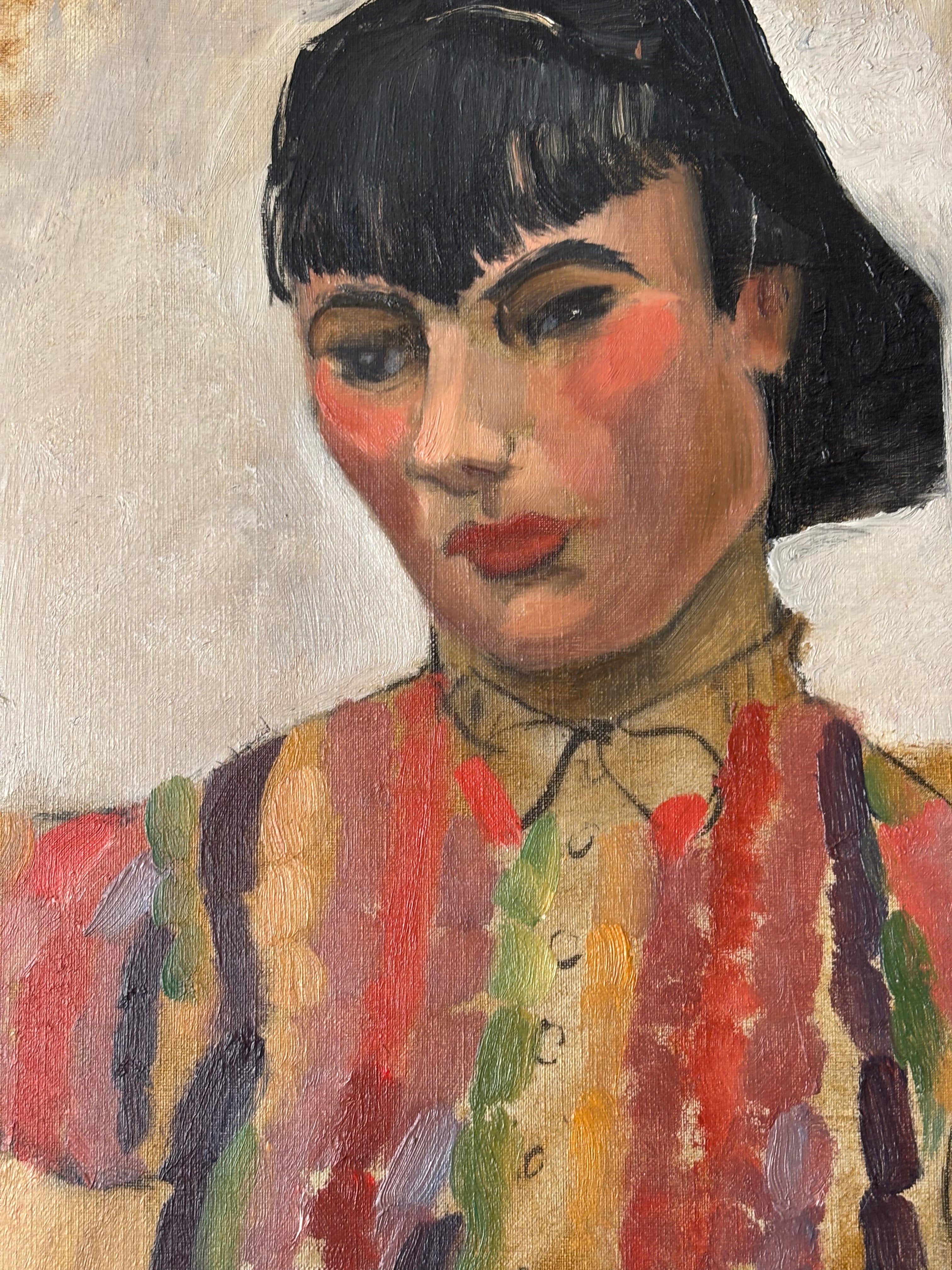 Girl in Striped Shirt