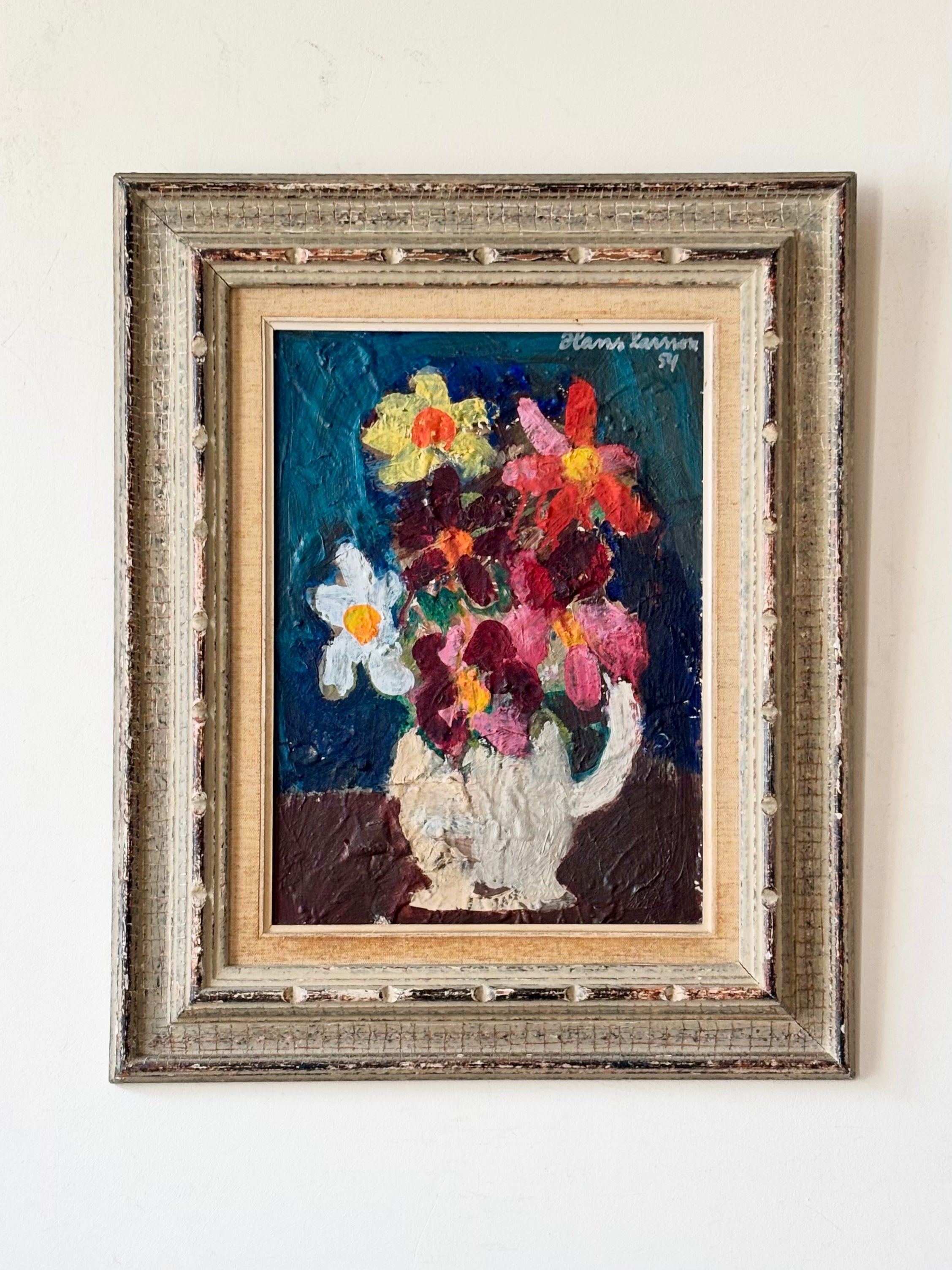 Bright Flowers in a White Jug