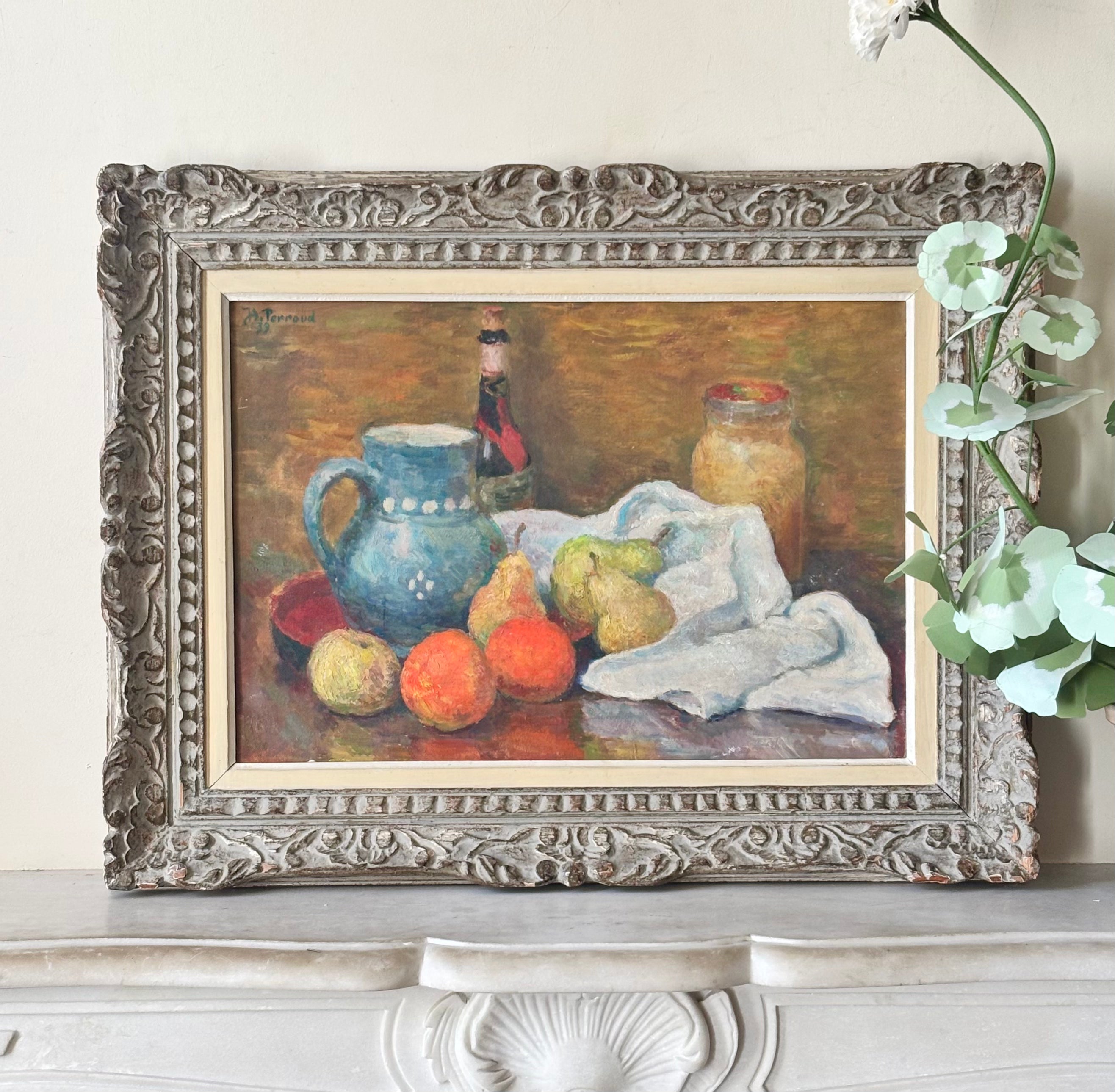 Blue Jug with Oranges