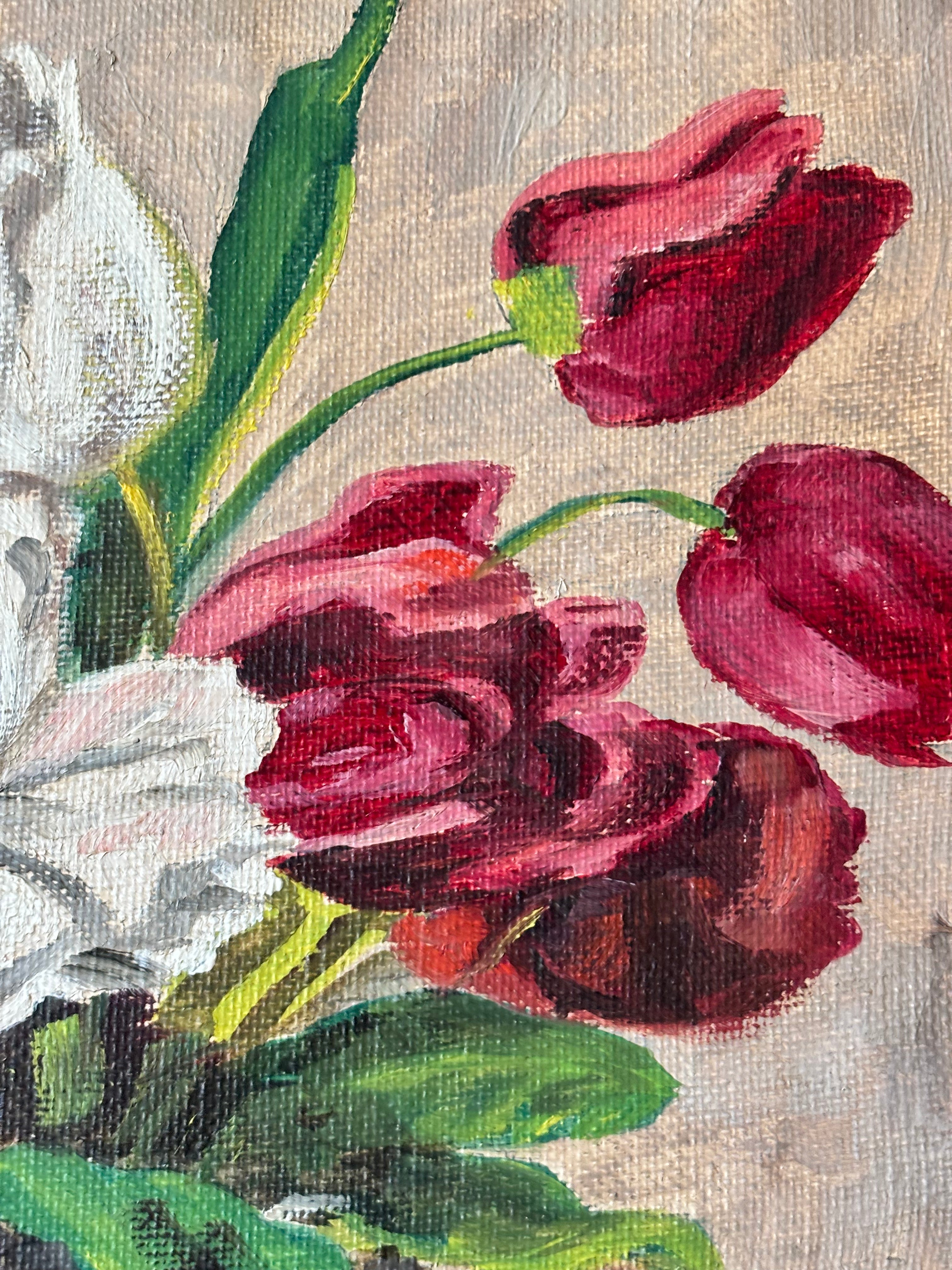 Pink and White Tulips