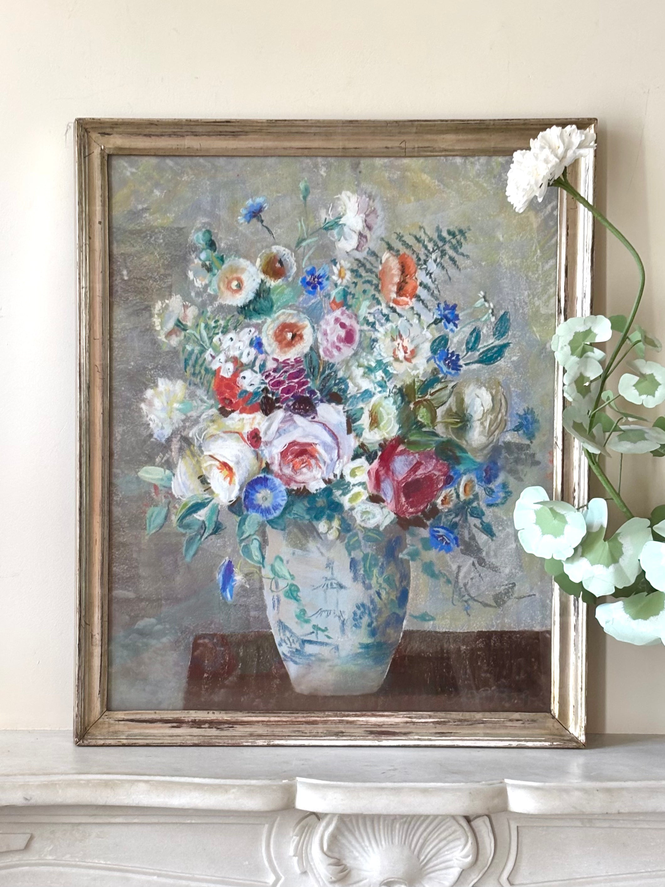 Summer Flowers in a Ginger Jar