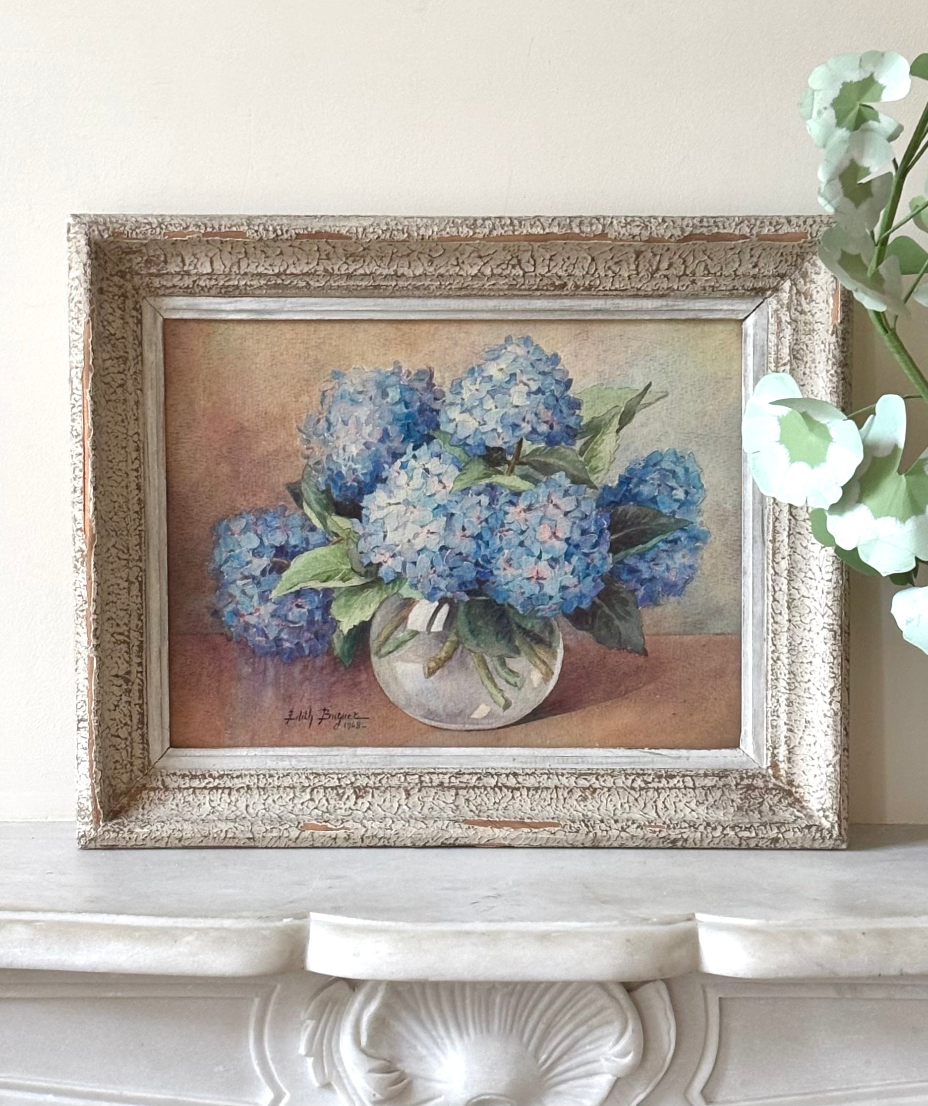 Blue Hydrangeas Watercolour