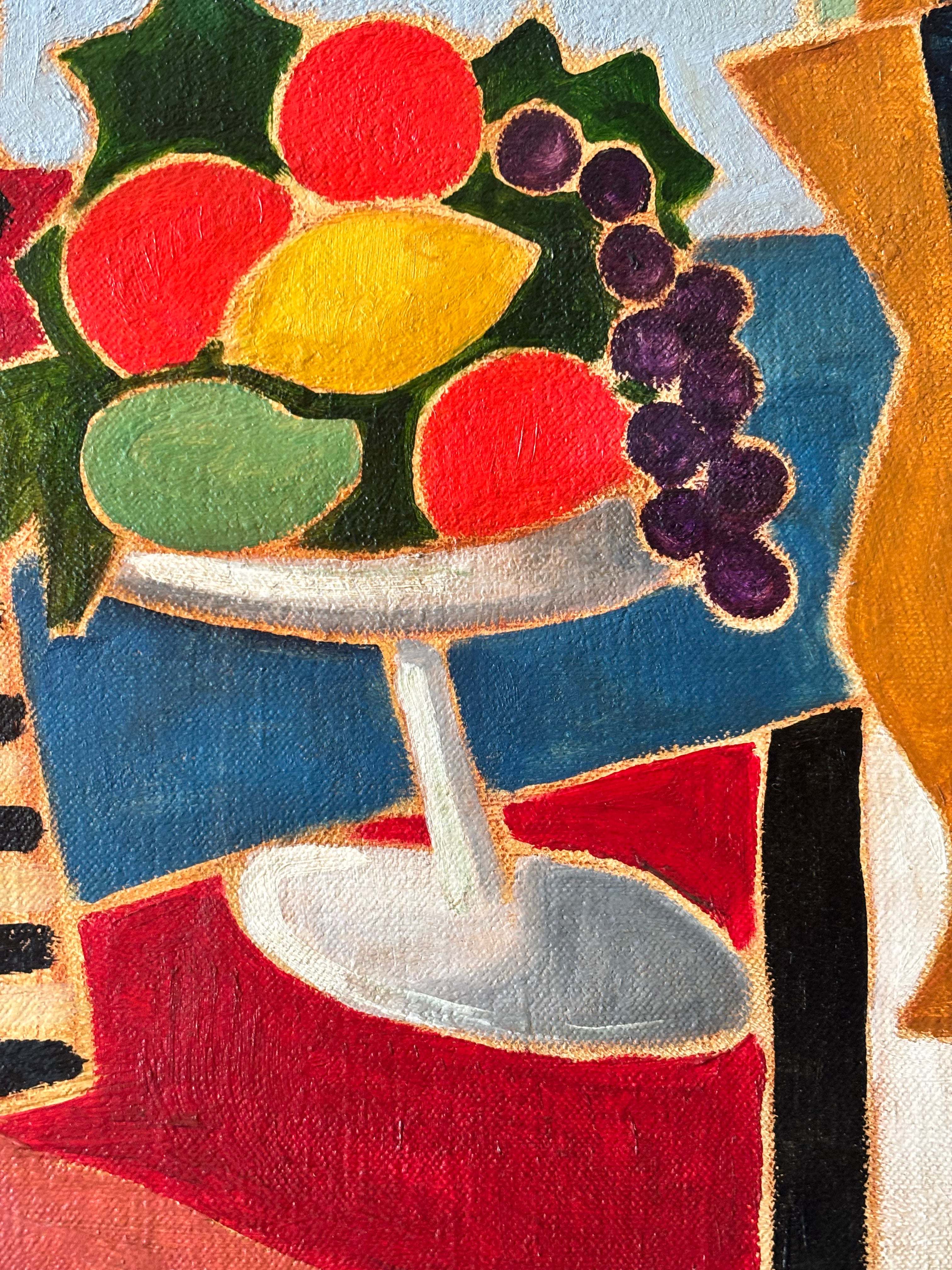 Fruit and Flowers with Stripes