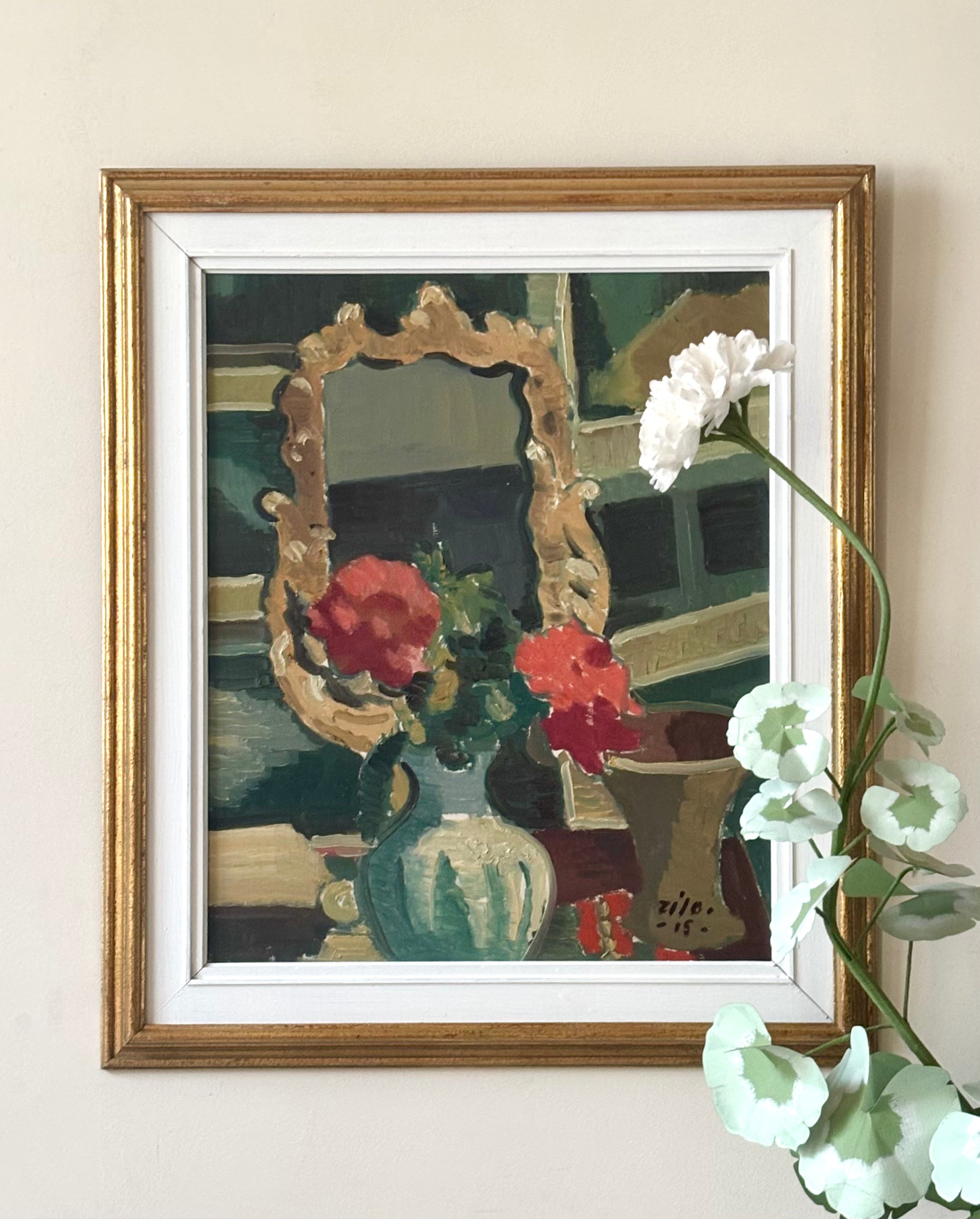 Geraniums on a Dressing Table