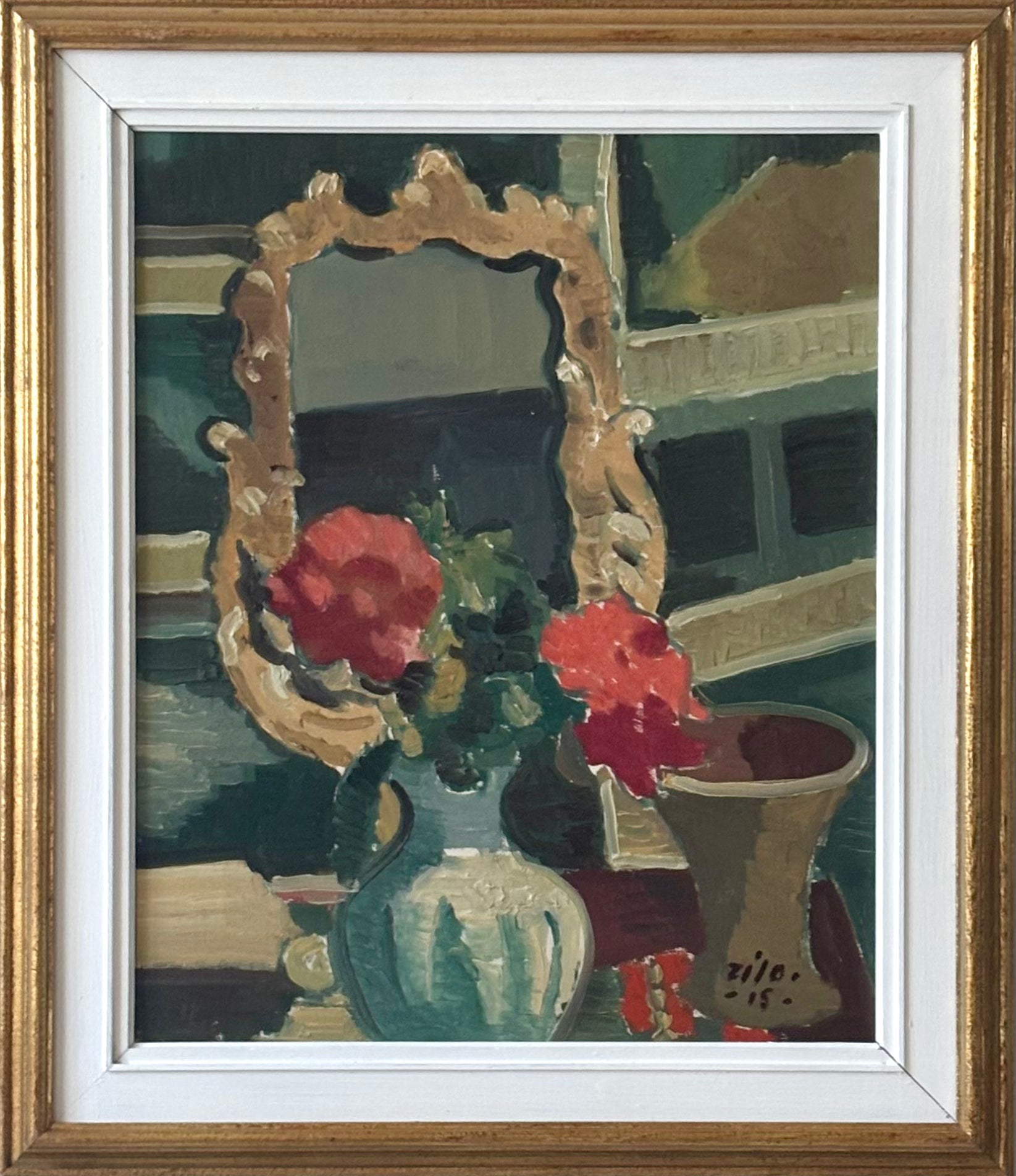 Geraniums on a Dressing Table