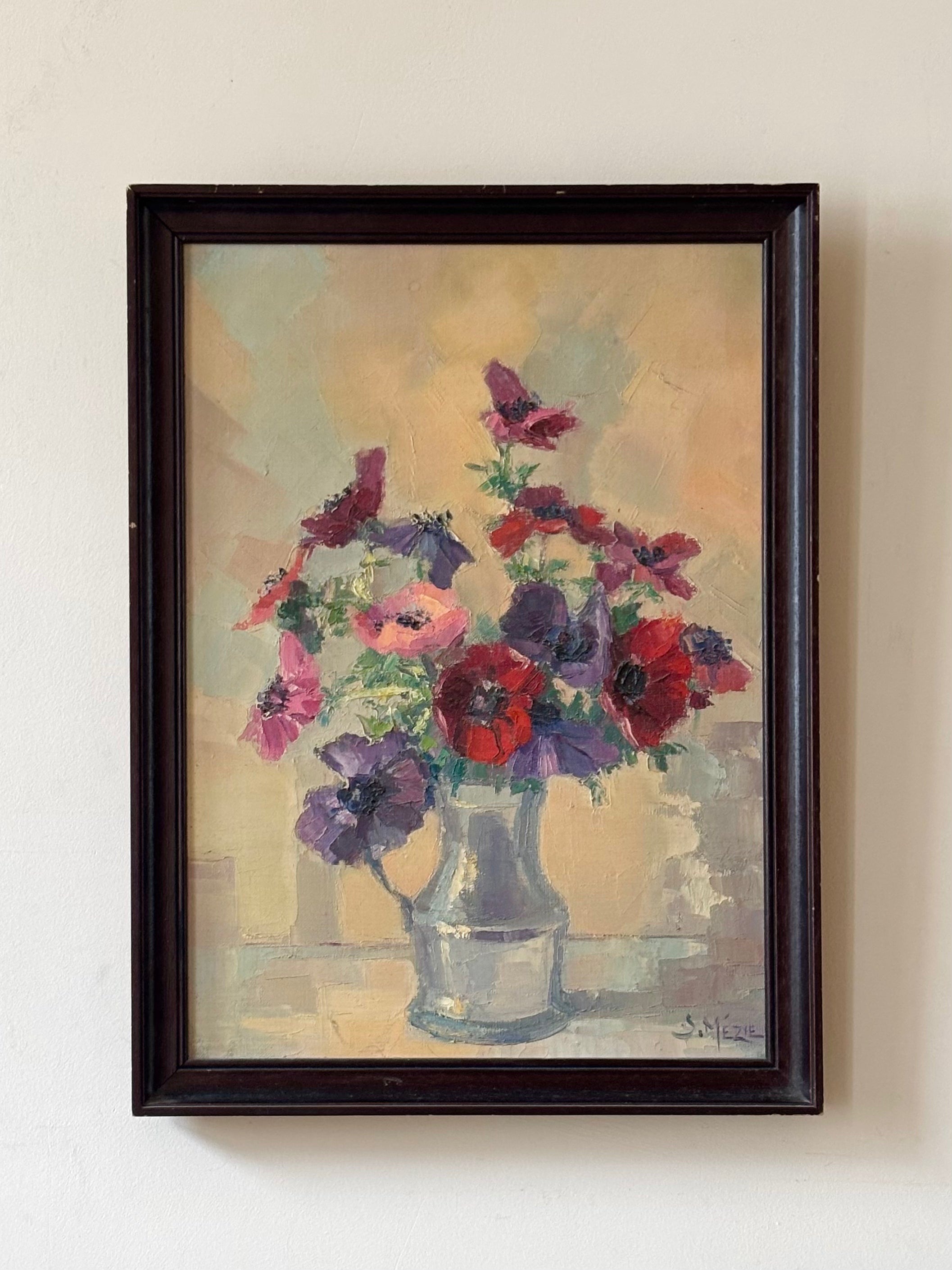 Anemones in a Glass Jug