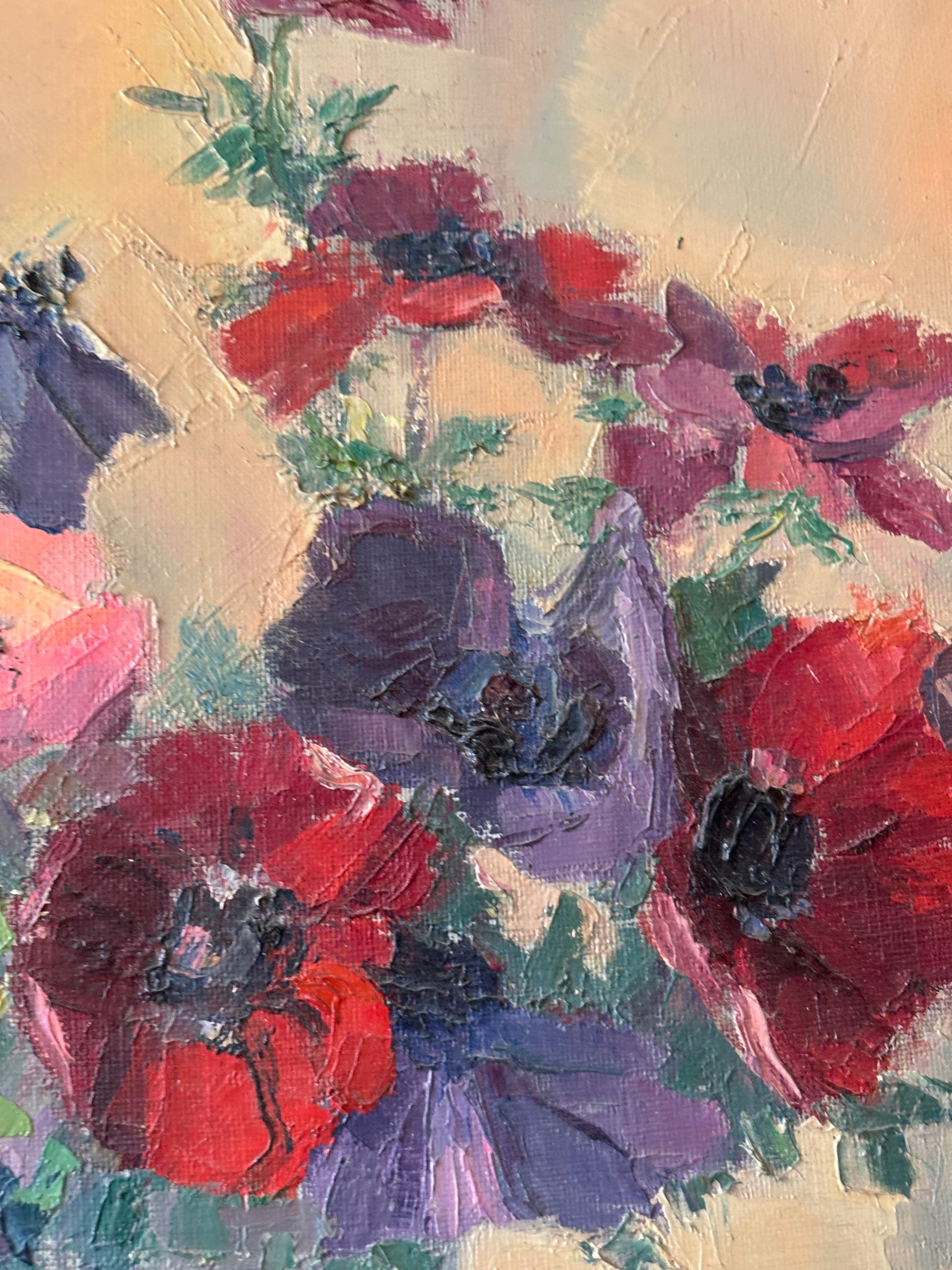 Anemones in a Glass Jug