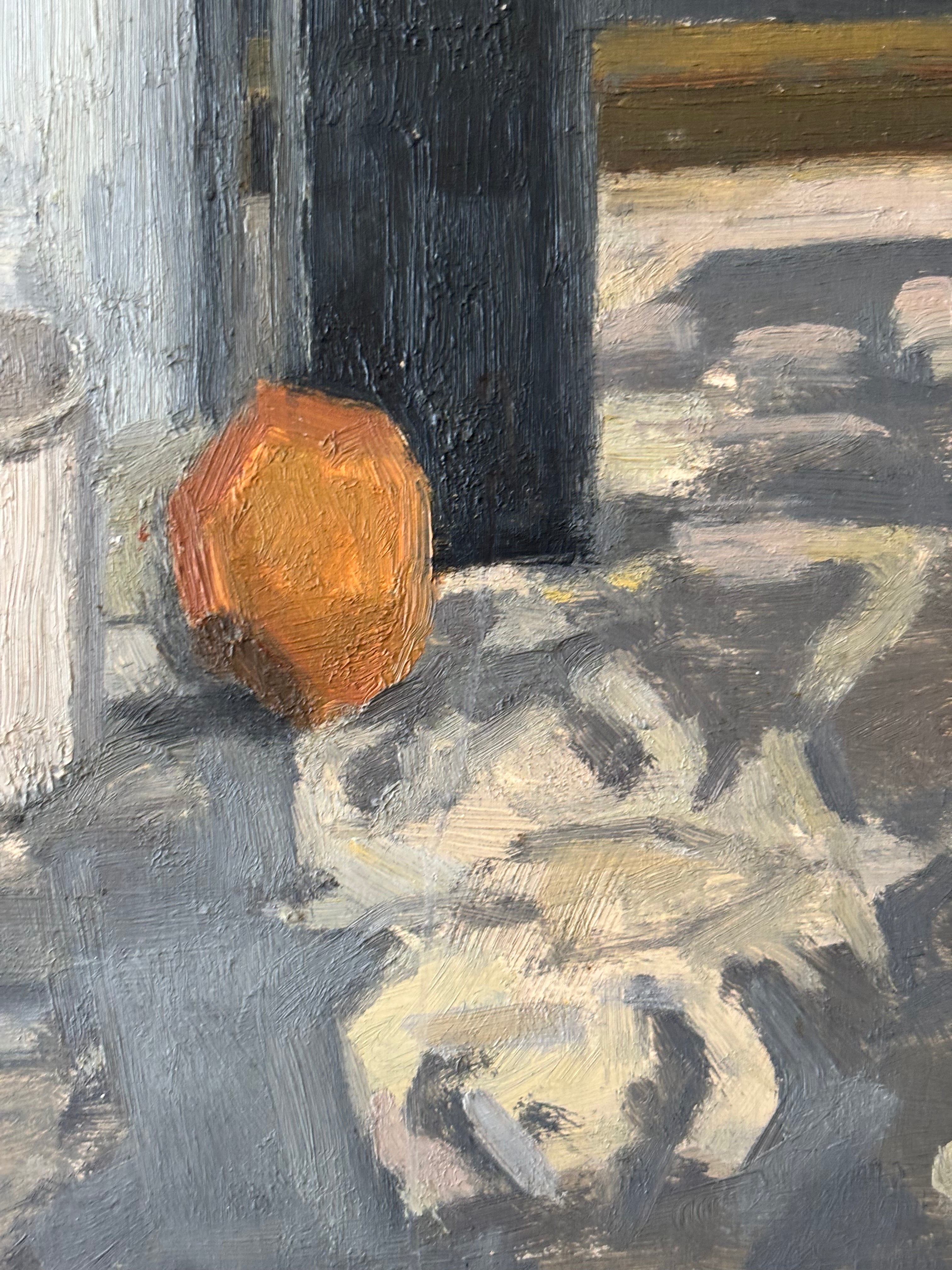 Still Life with Orange and Milk Jug