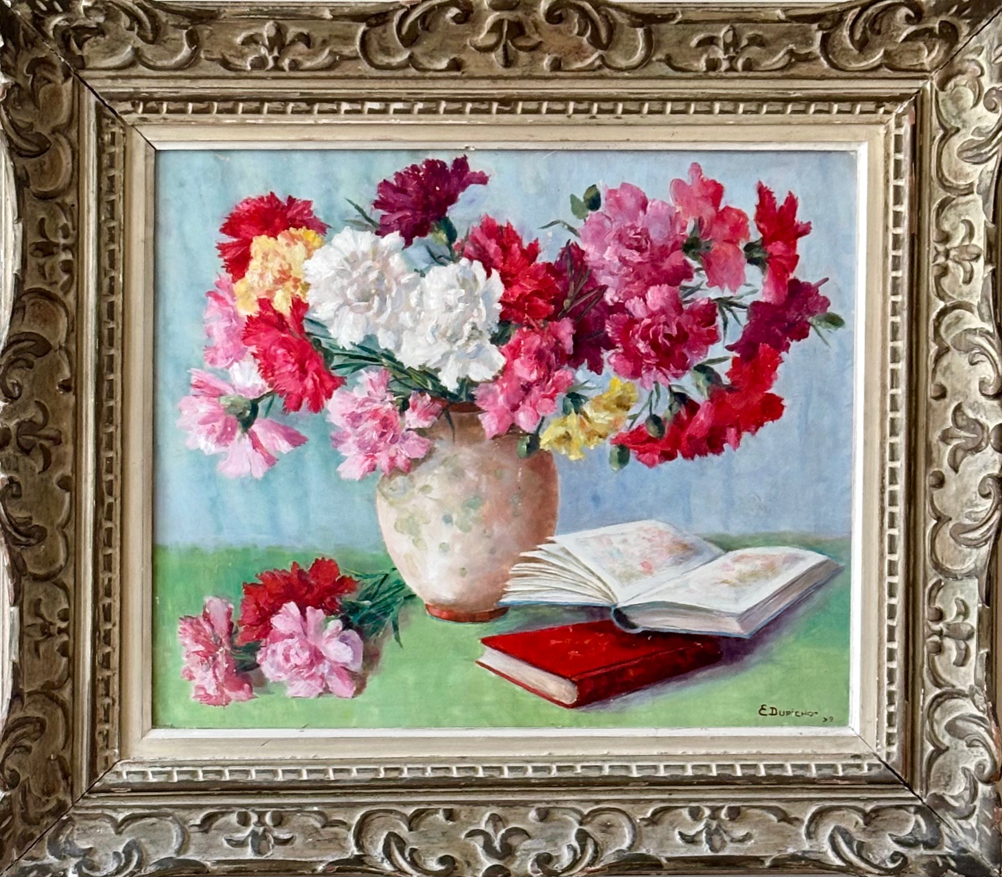 Carnations in an Antique Vase