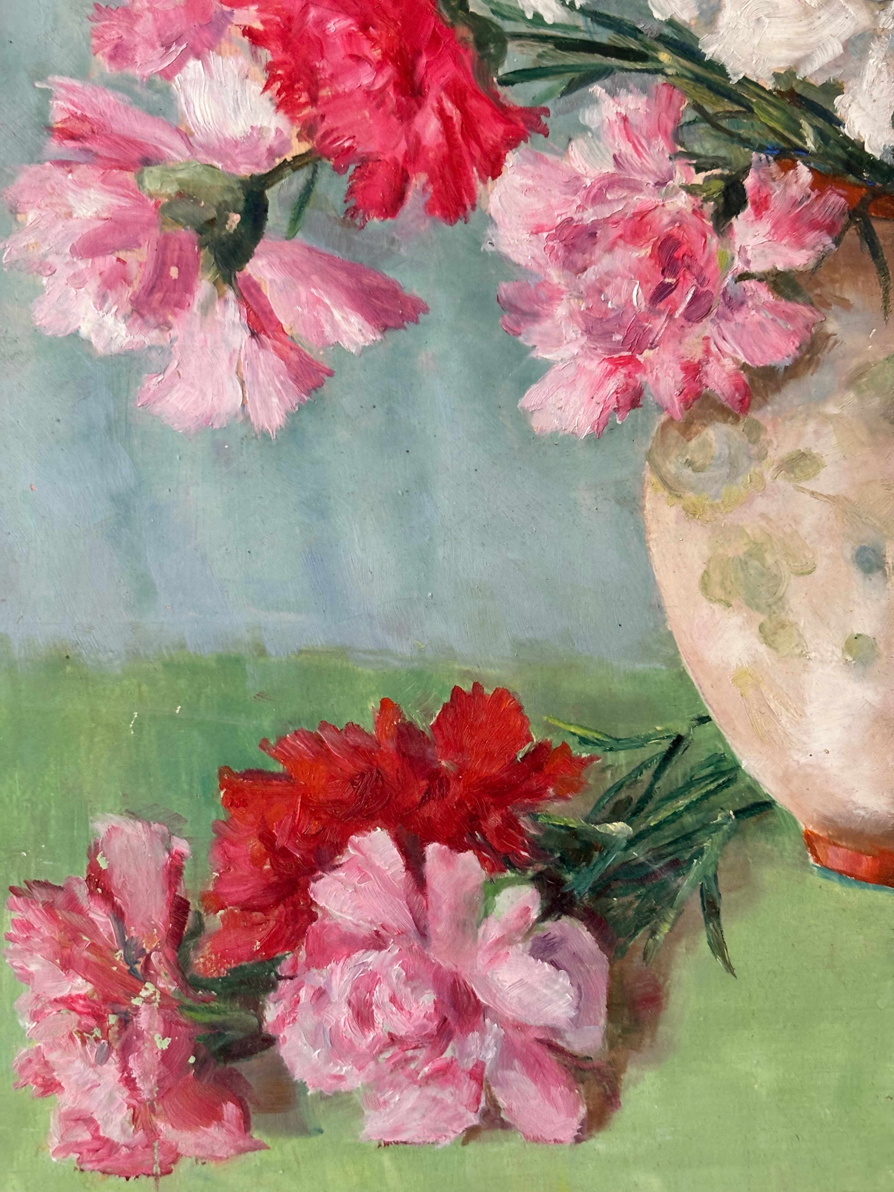 Carnations in an Antique Vase