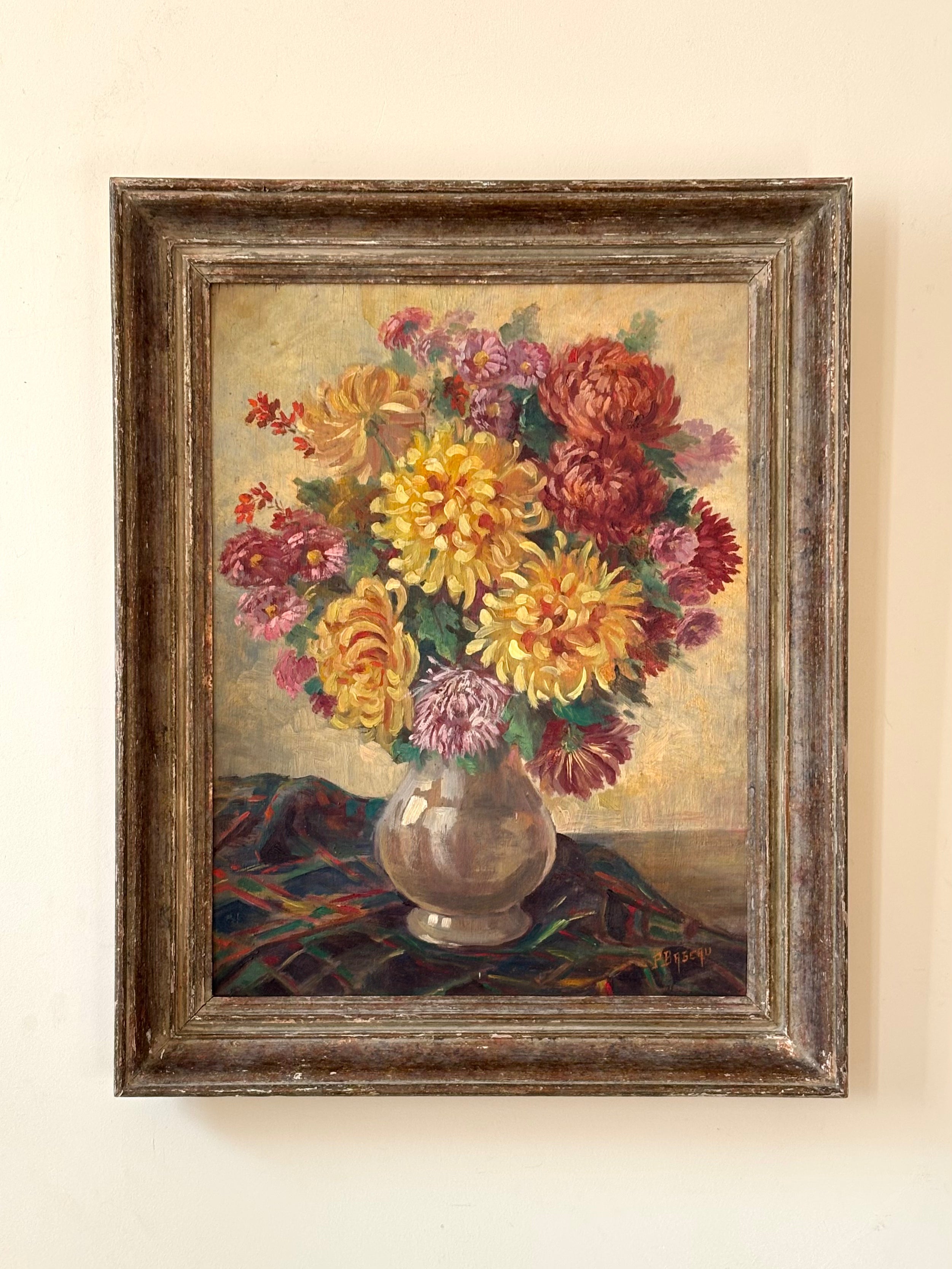 Yellow and Pink Dahlias