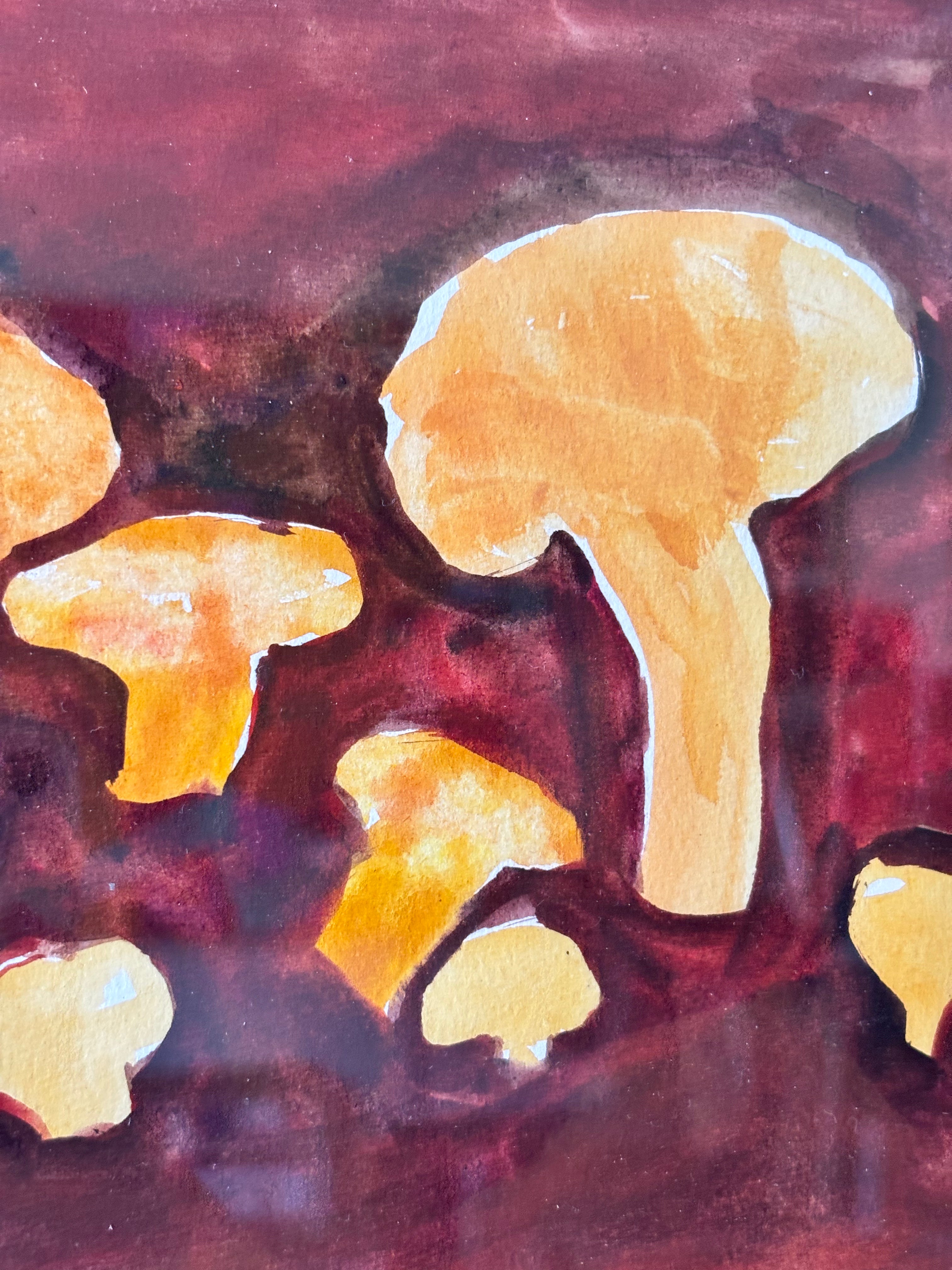 Watercolour Mushrooms