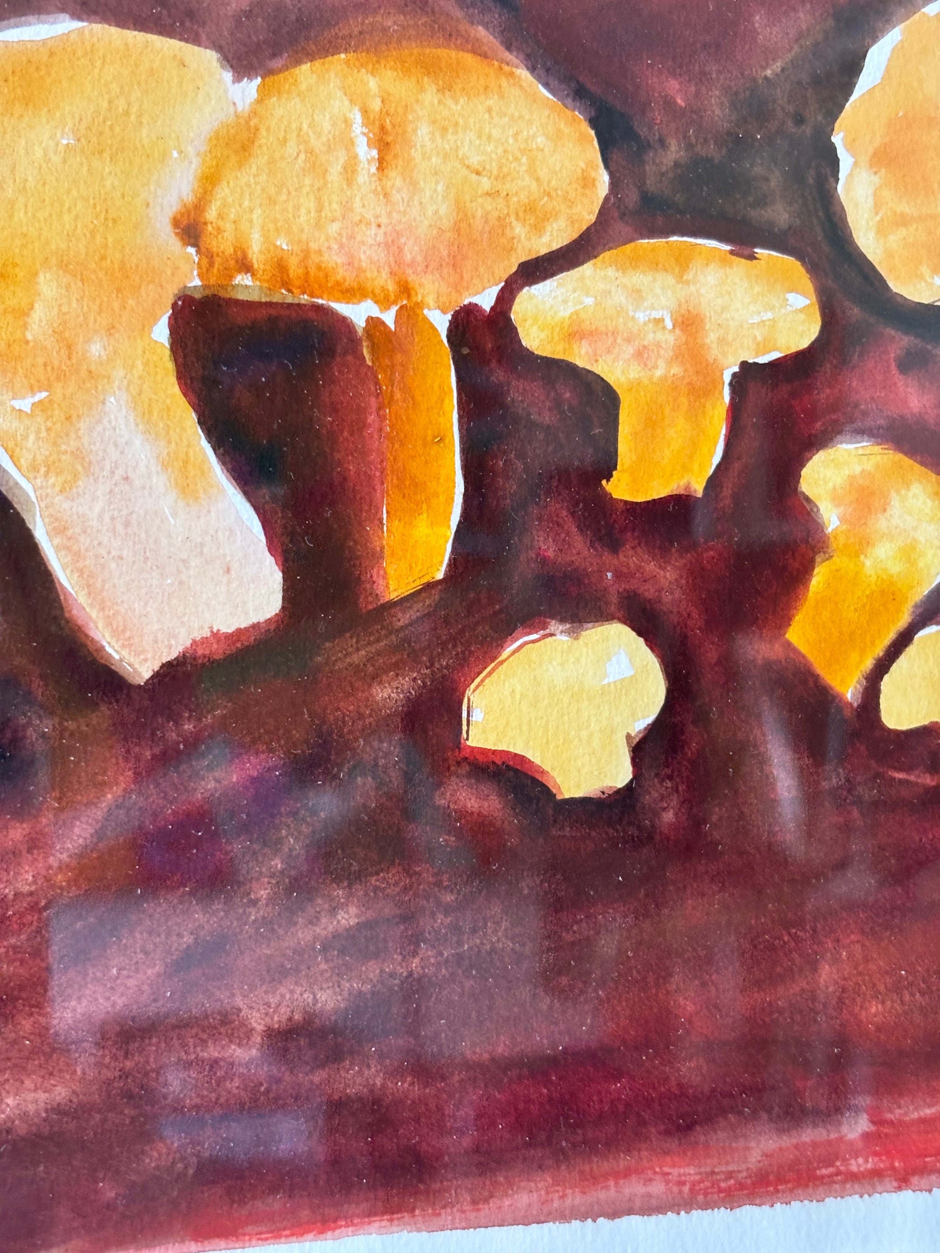 Watercolour Mushrooms