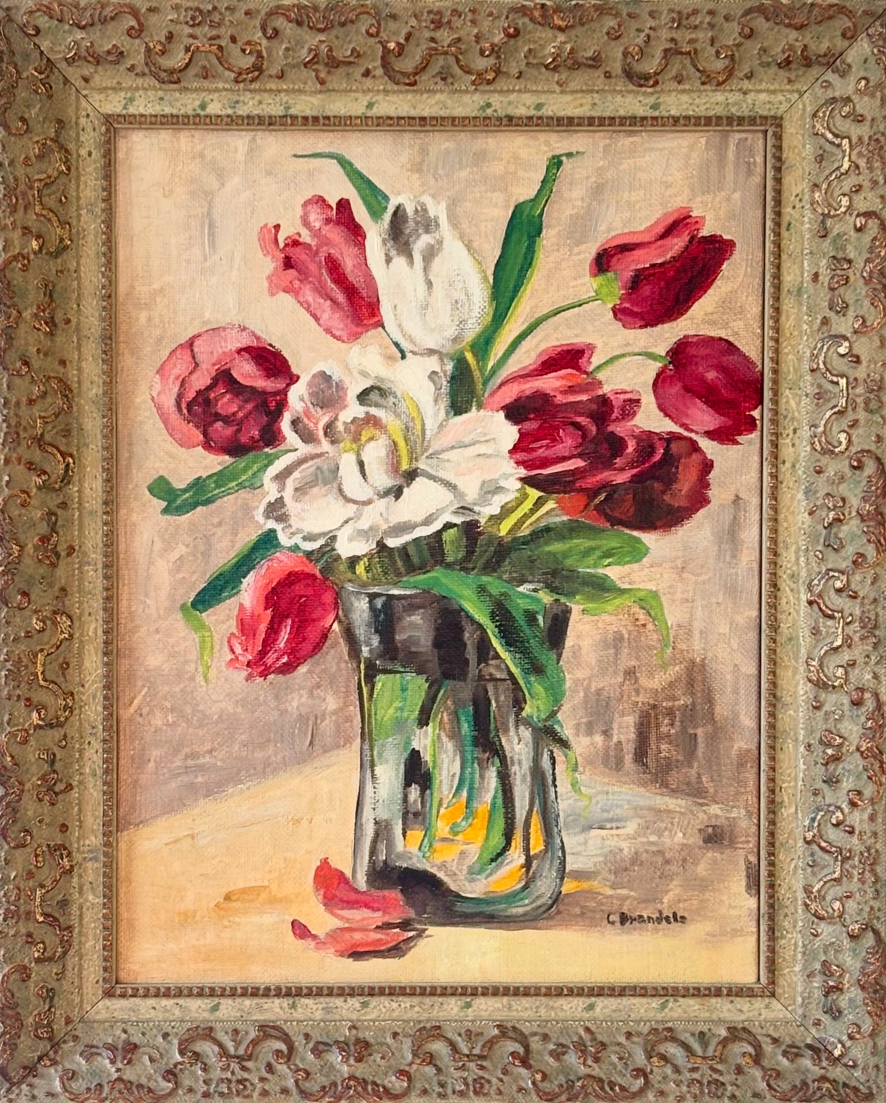 Pink and White Tulips