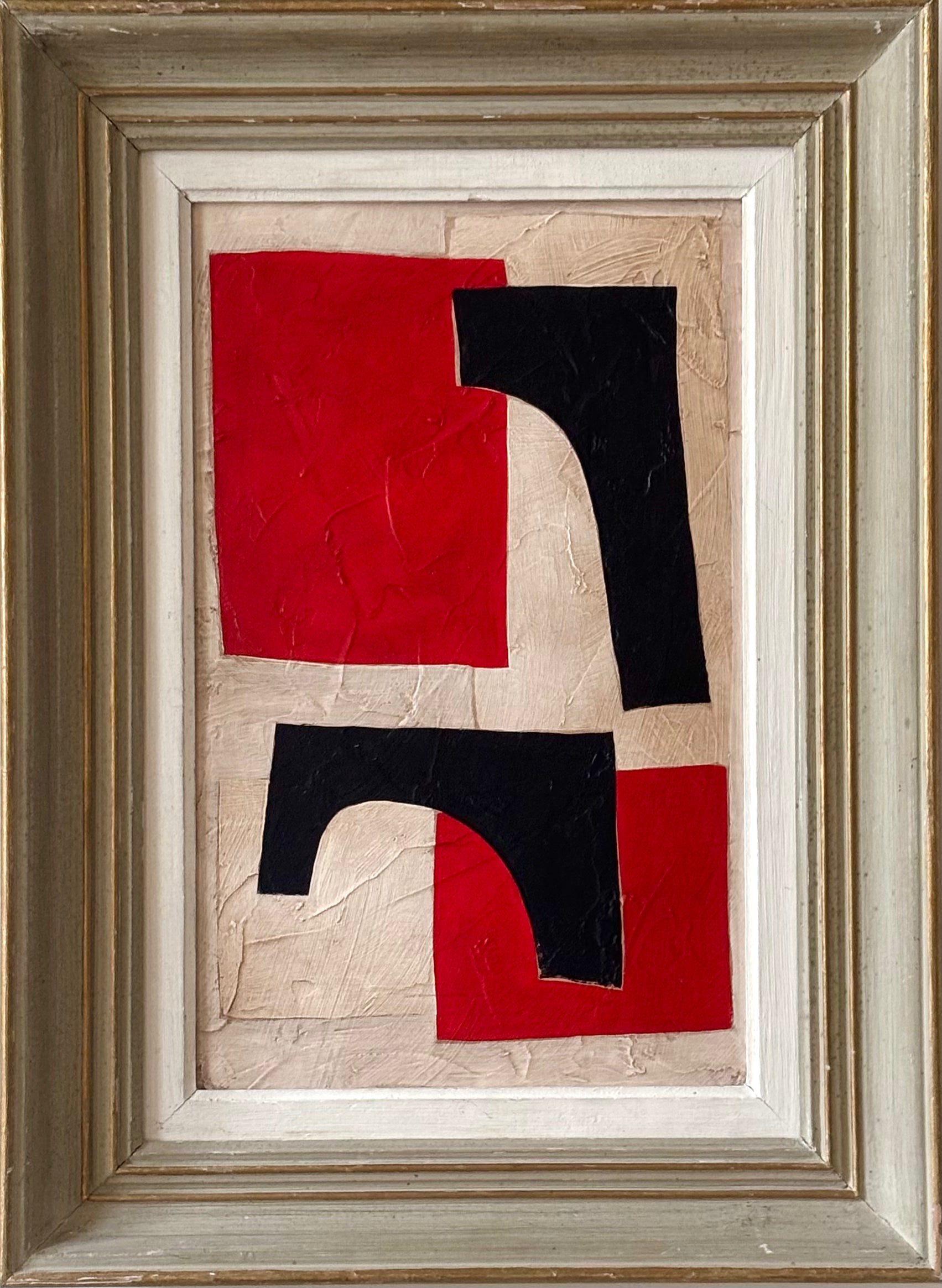 Abstract with Red Squares