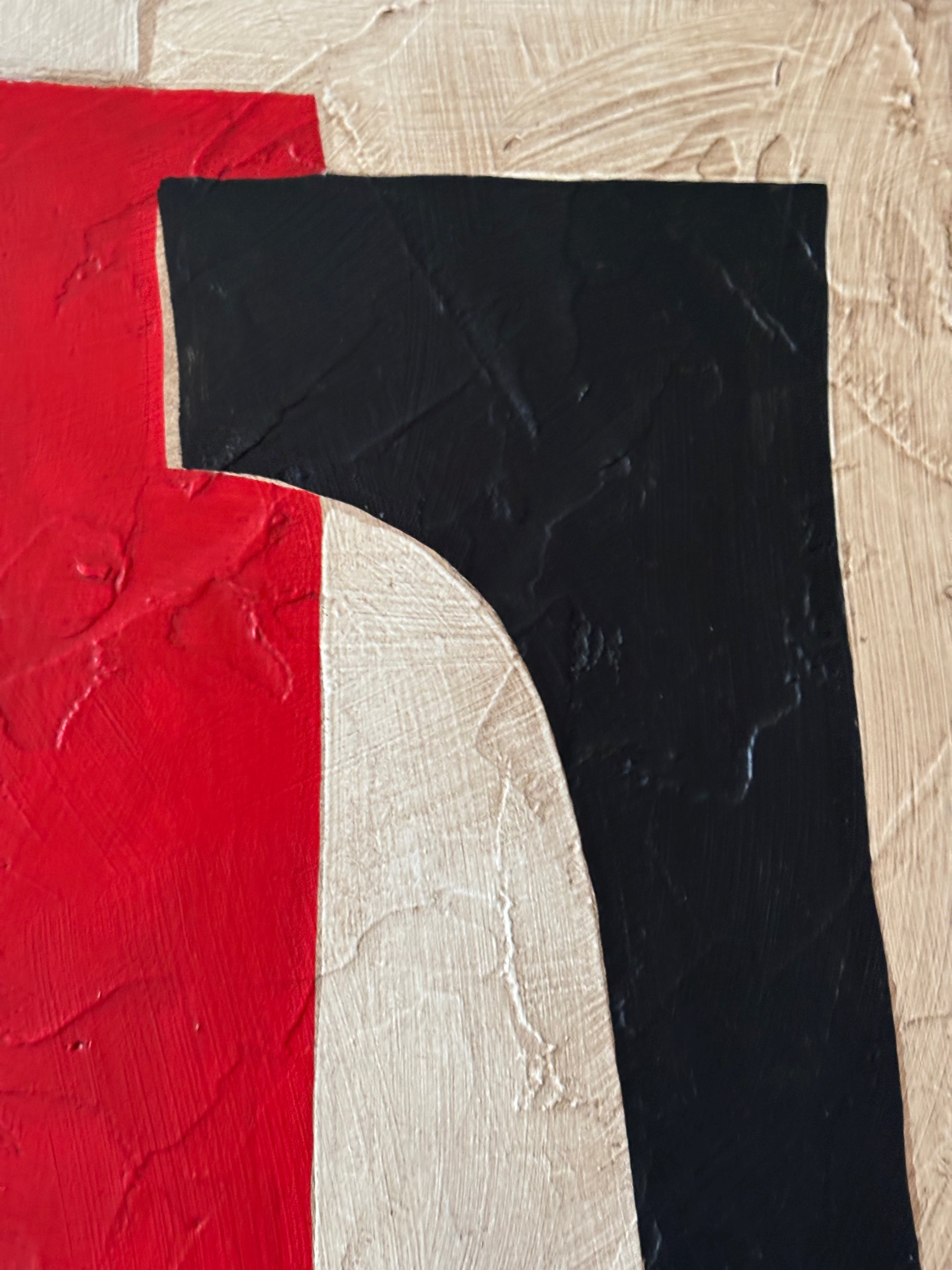 Abstract with Red Squares