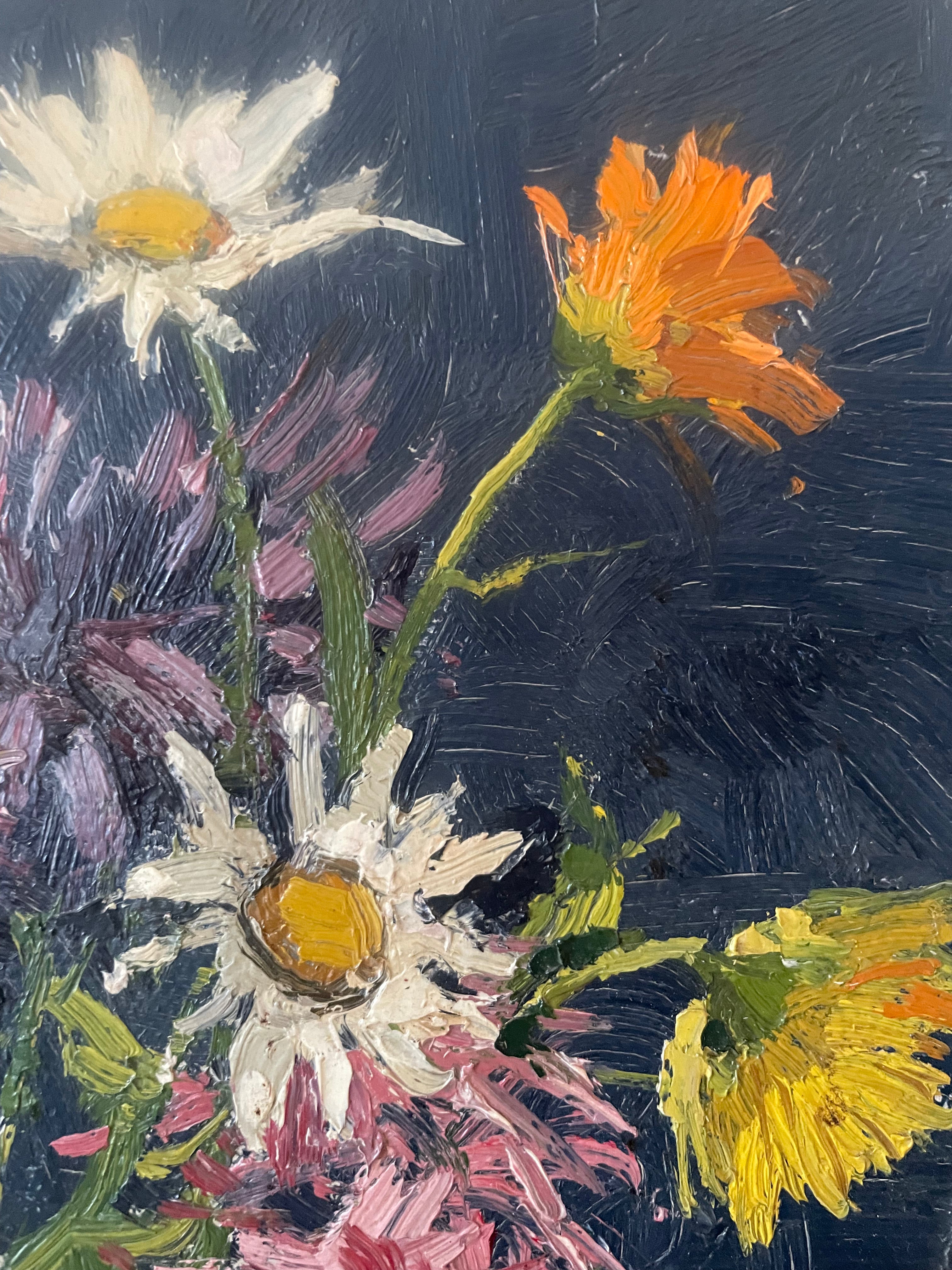 Summer Flowers in White Vase
