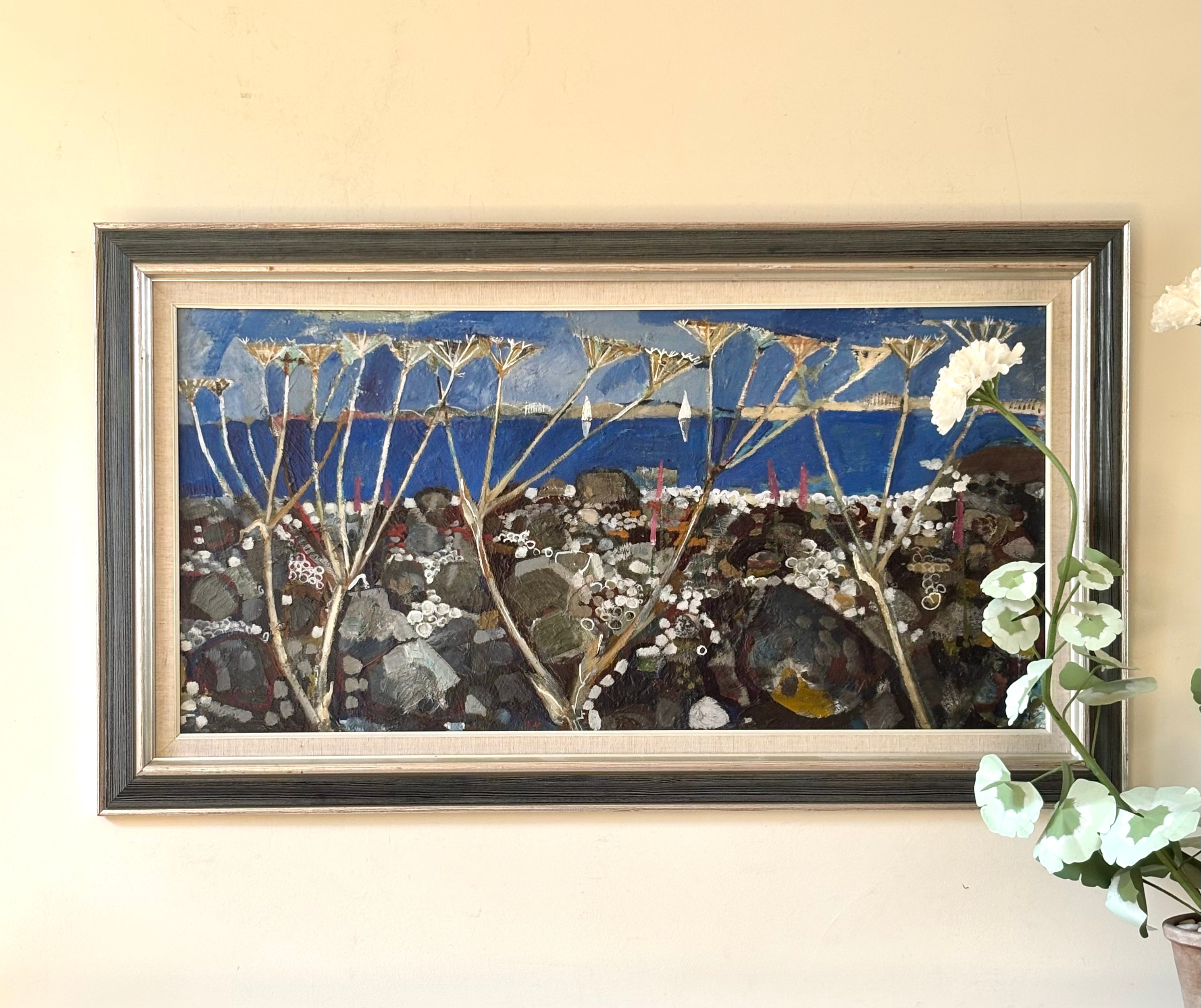 Flowers by the Rocky Shore