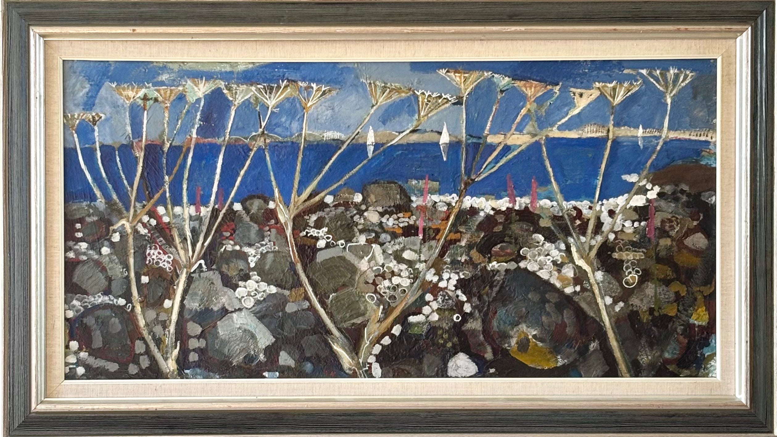 Flowers by the Rocky Shore