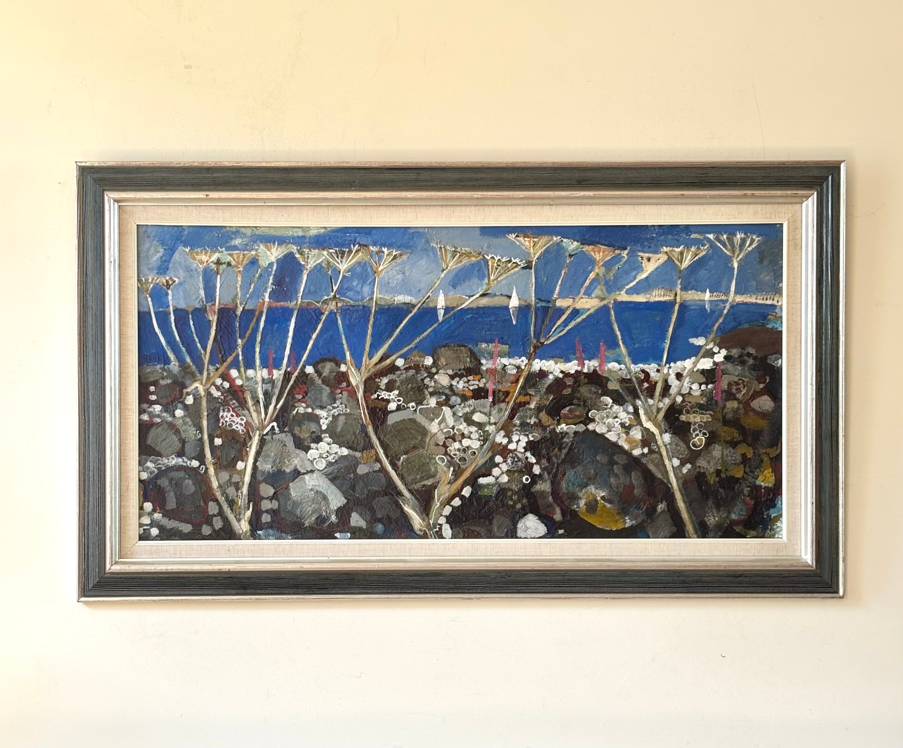 Flowers by the Rocky Shore