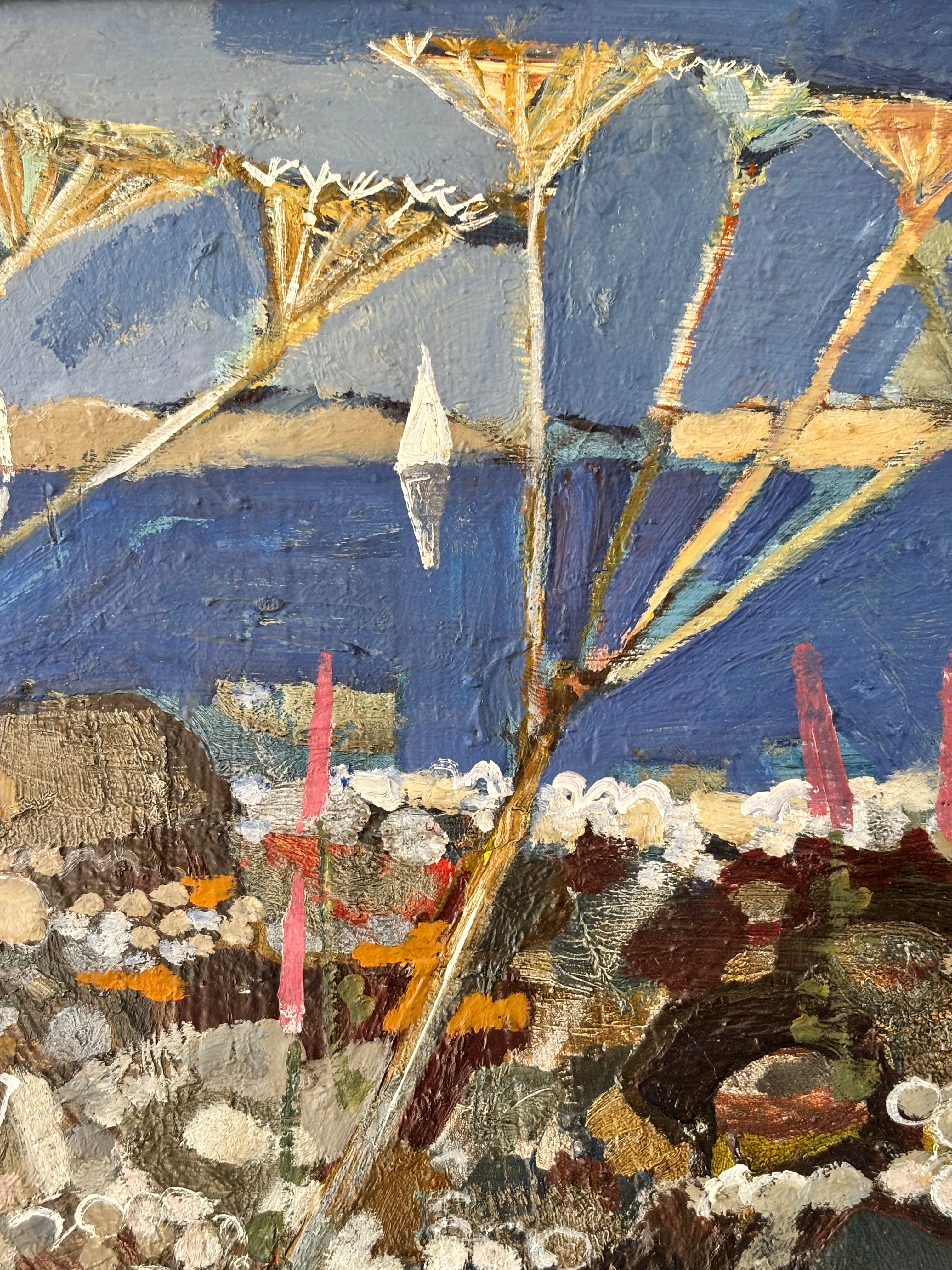 Flowers by the Rocky Shore