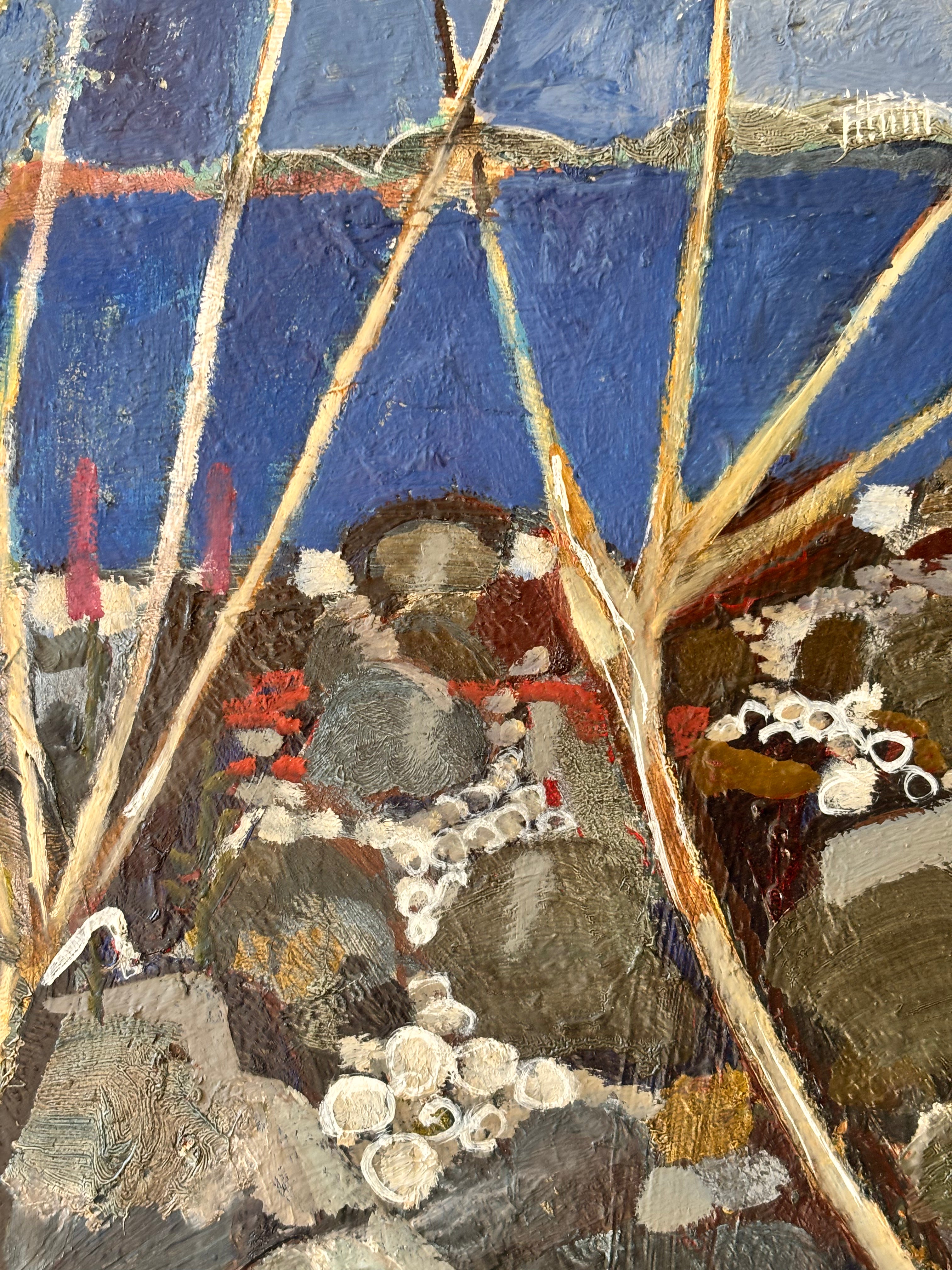 Flowers by the Rocky Shore