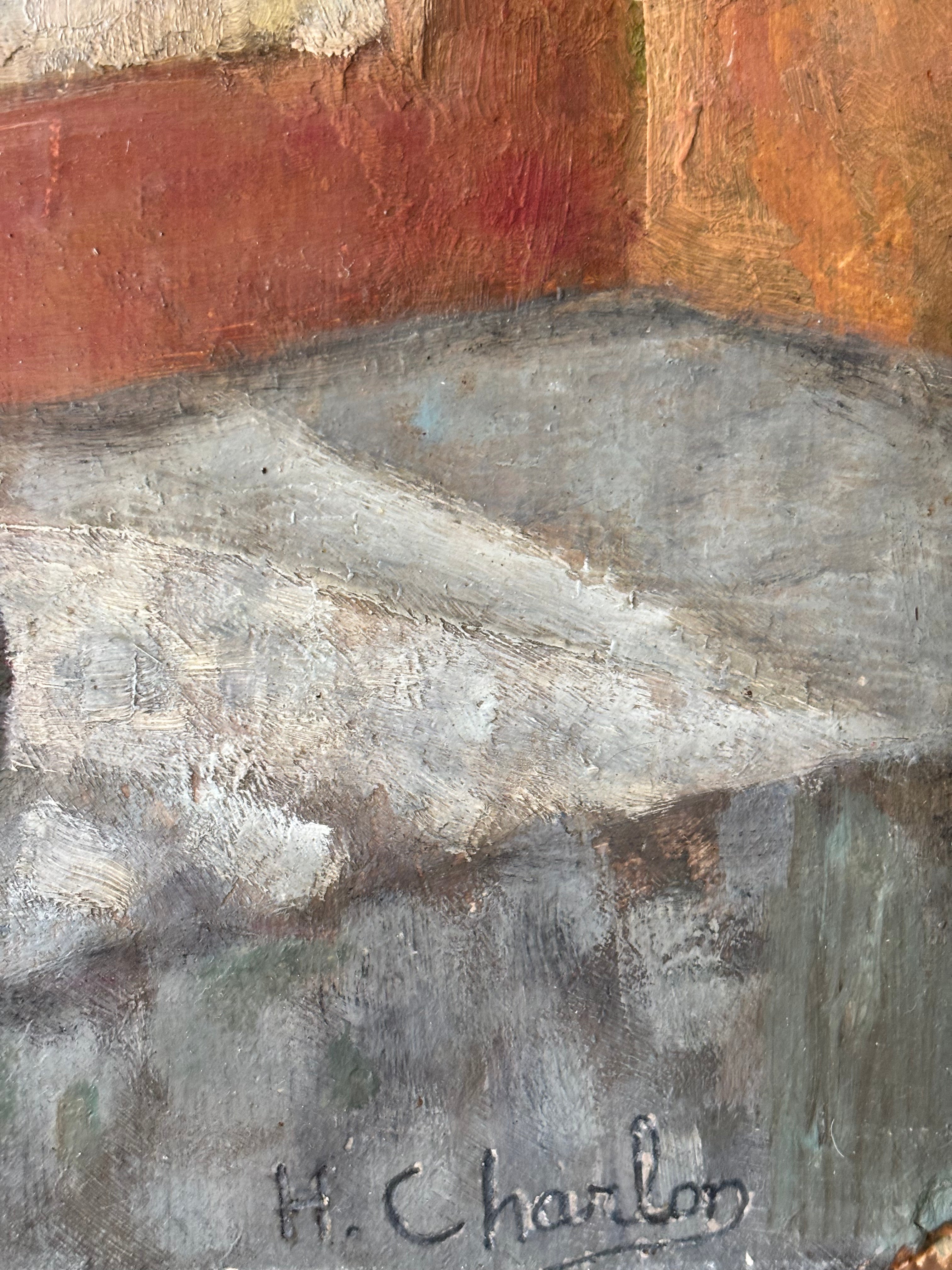 Yellow Flowers on a Blue Tablecloth