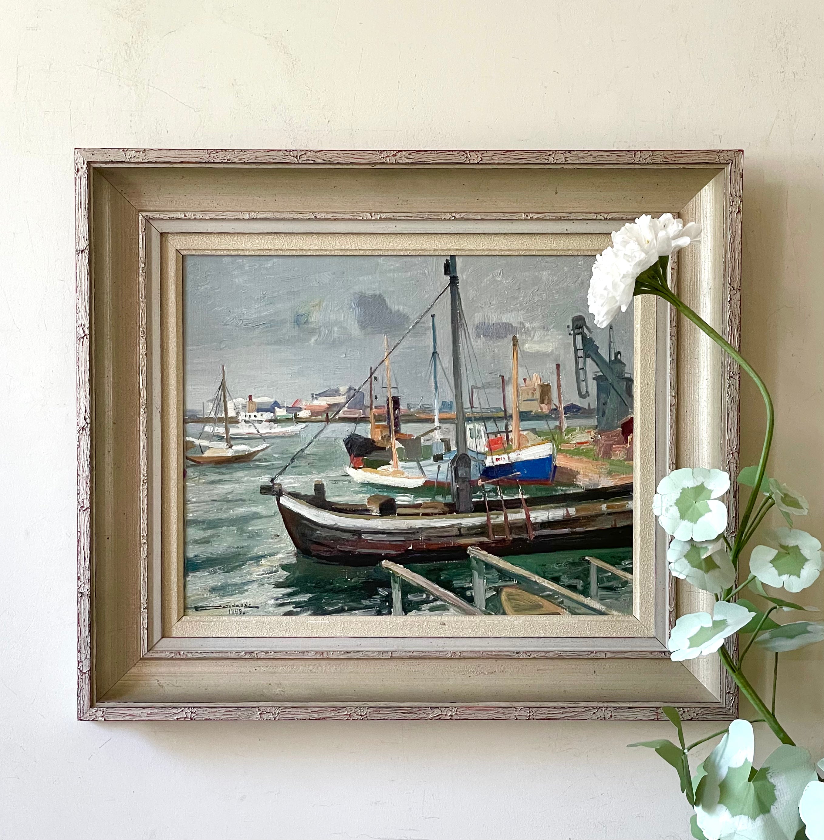 Brown Boat in Harbour