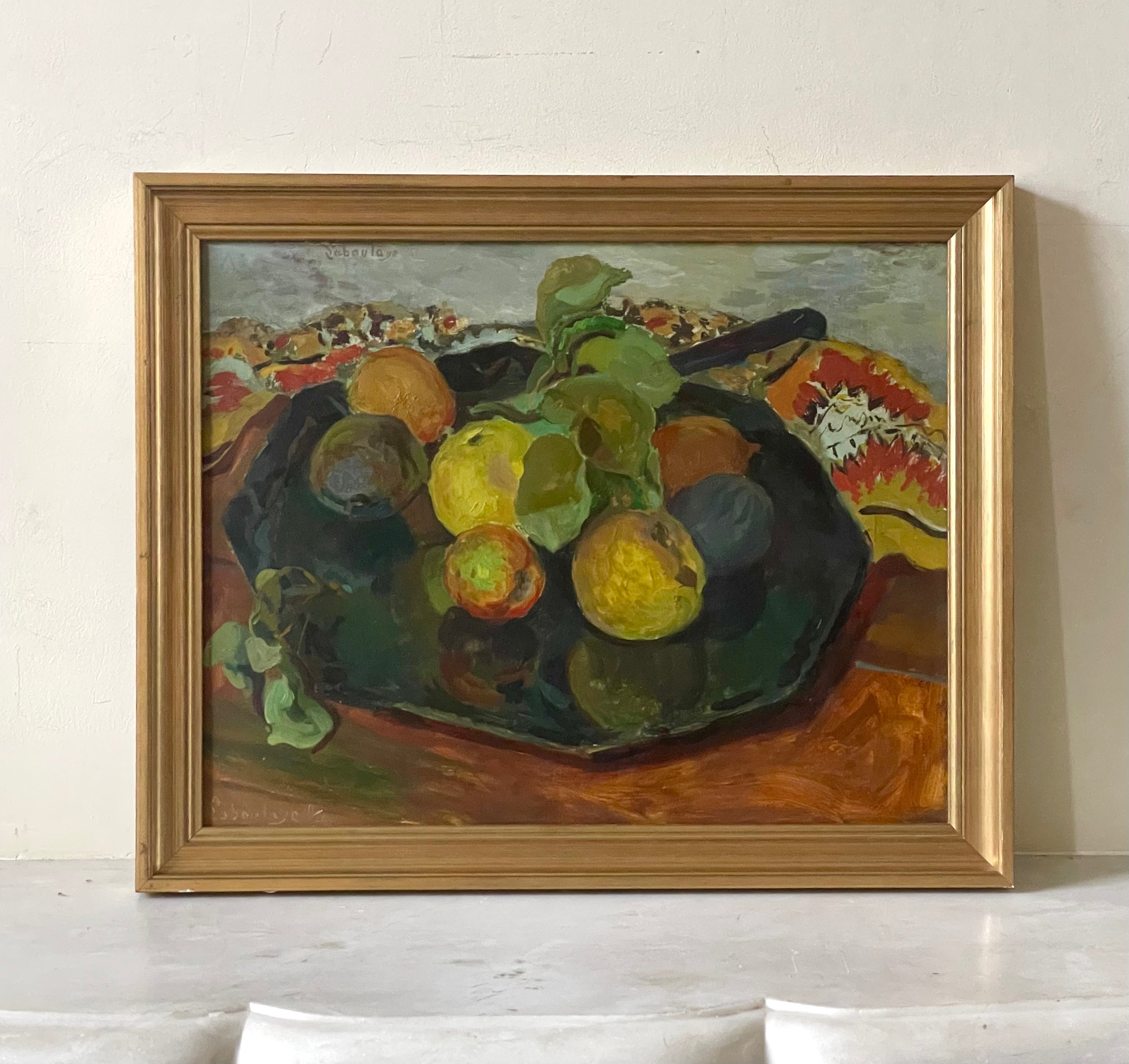 Fruit on a Dark Plate