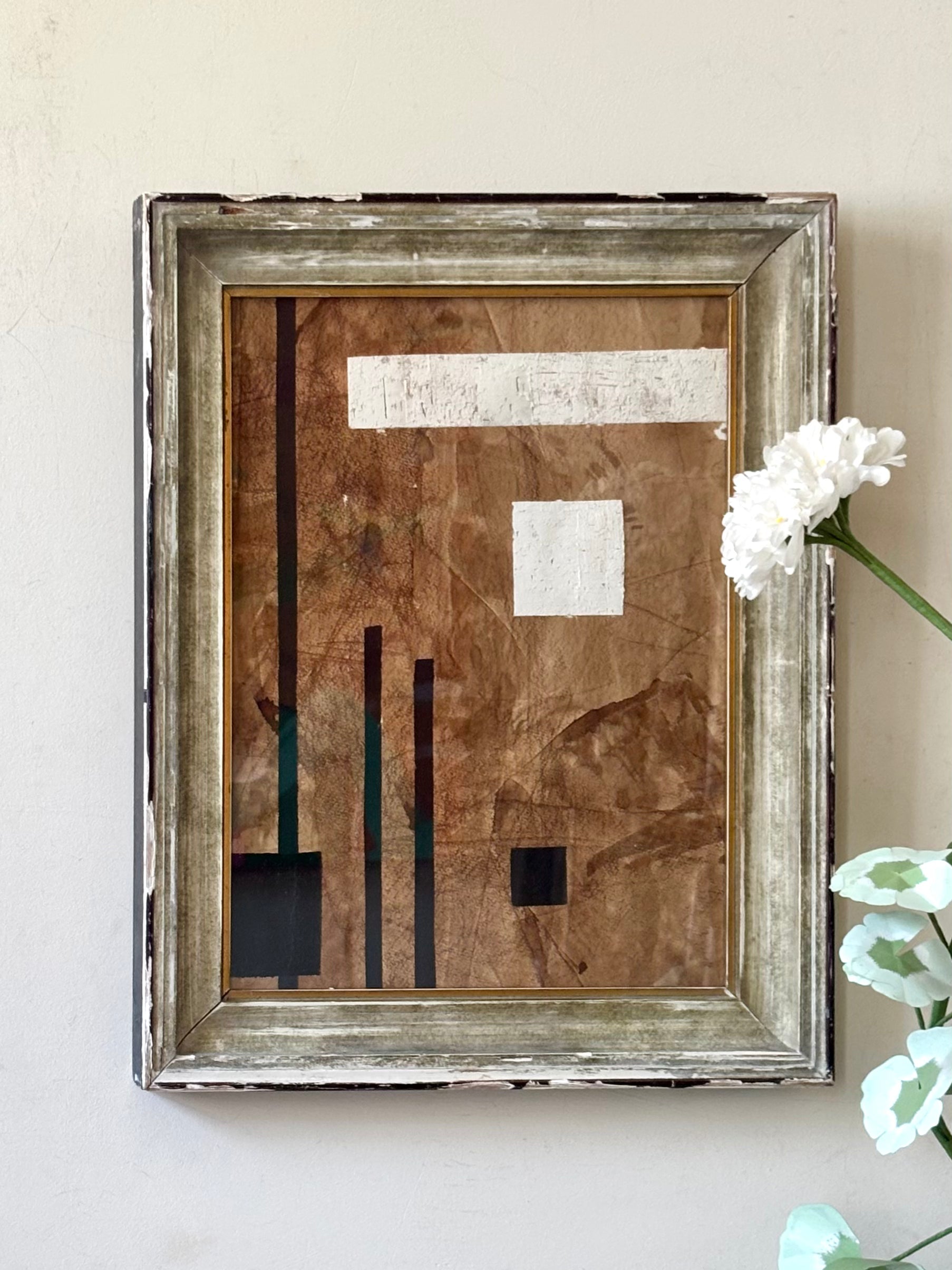 Brown and White Abstract