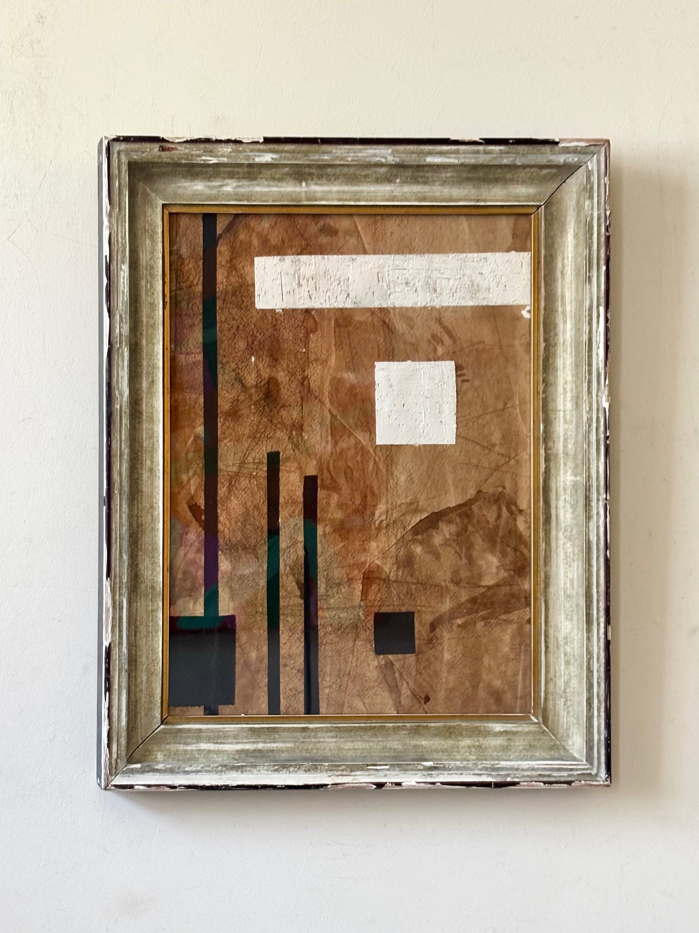 Brown and White Abstract