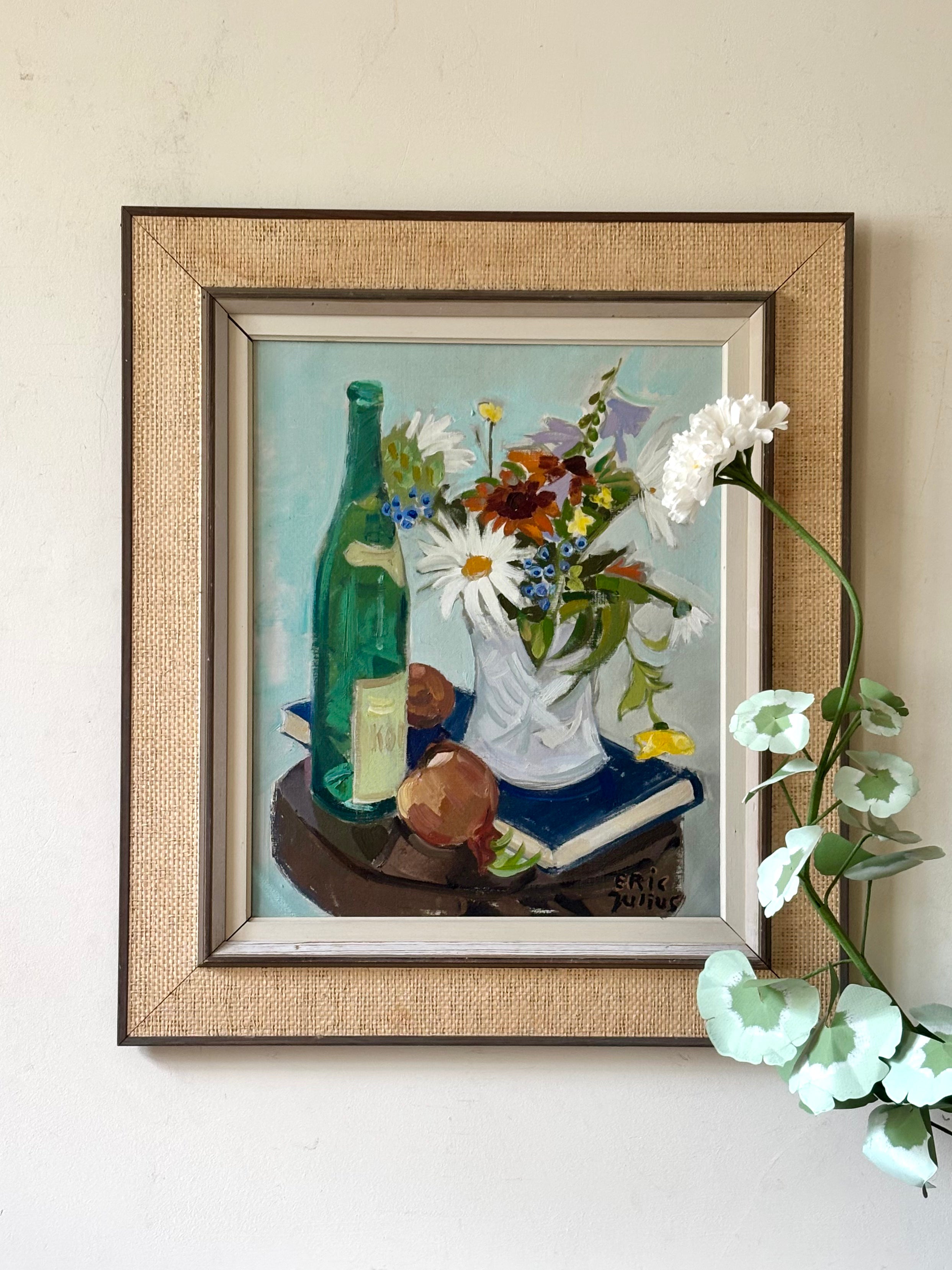 Flowers and Wine Bottle