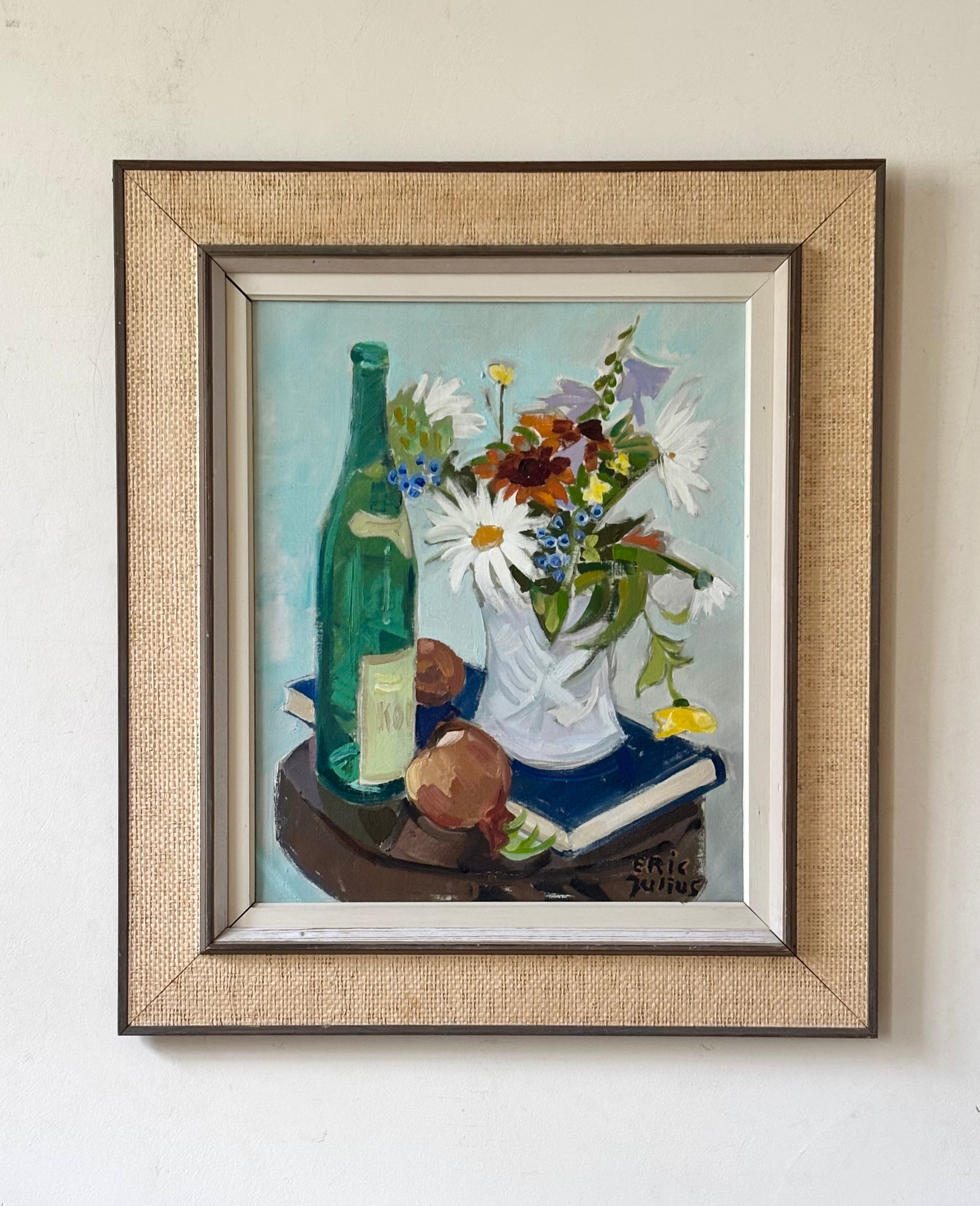 Flowers and Wine Bottle