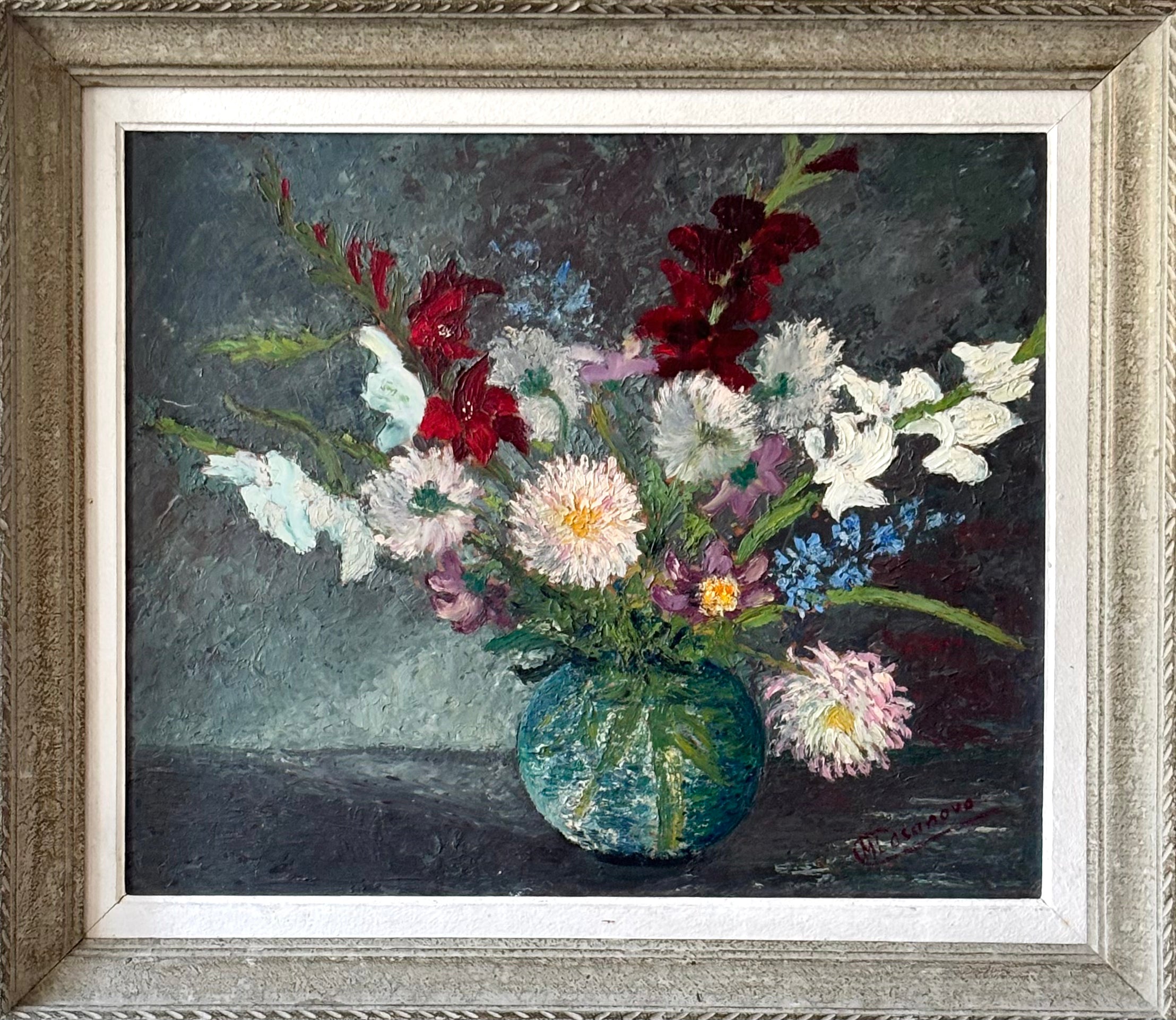 Gladioli and Dahlias