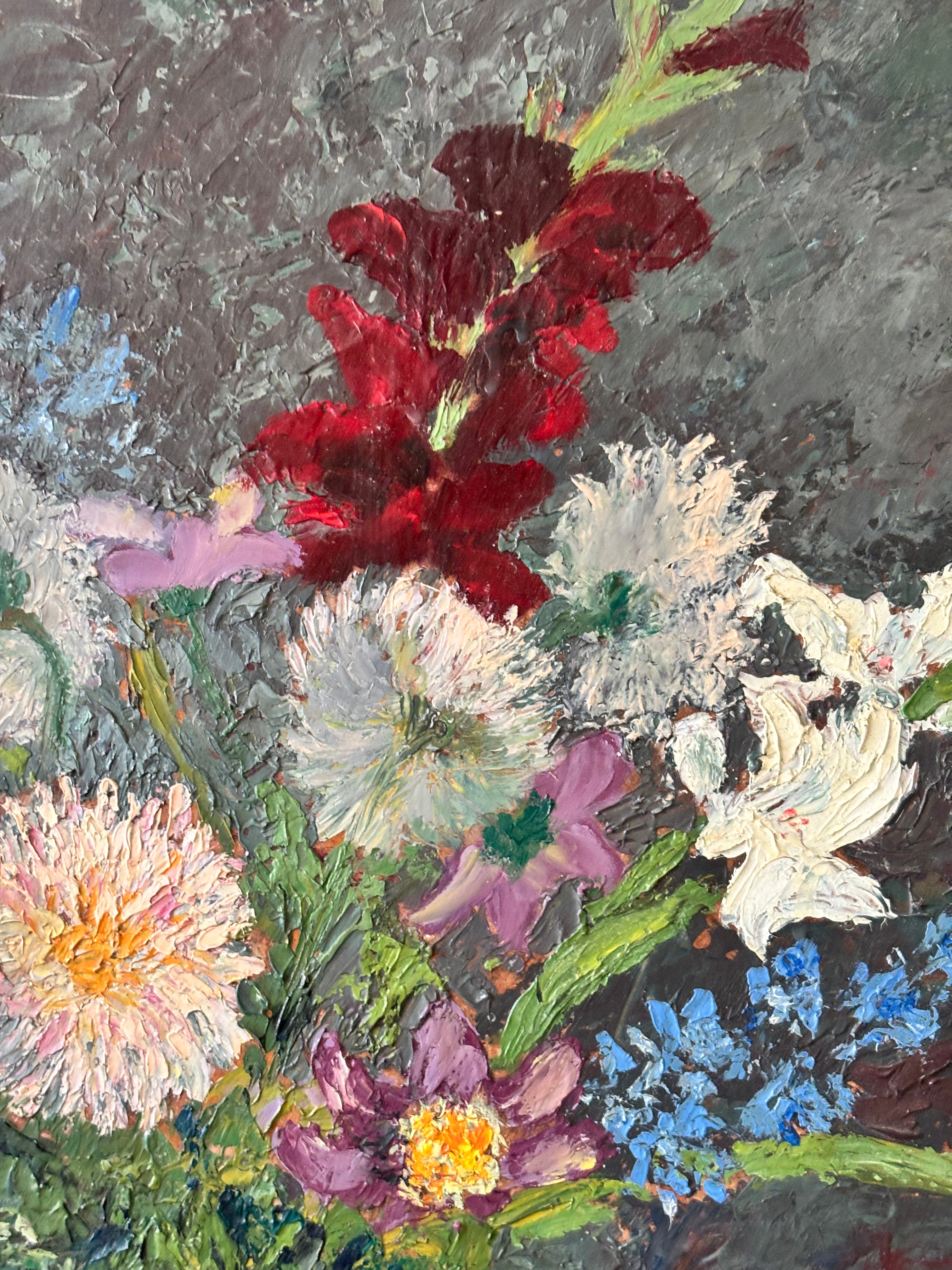 Gladioli and Dahlias