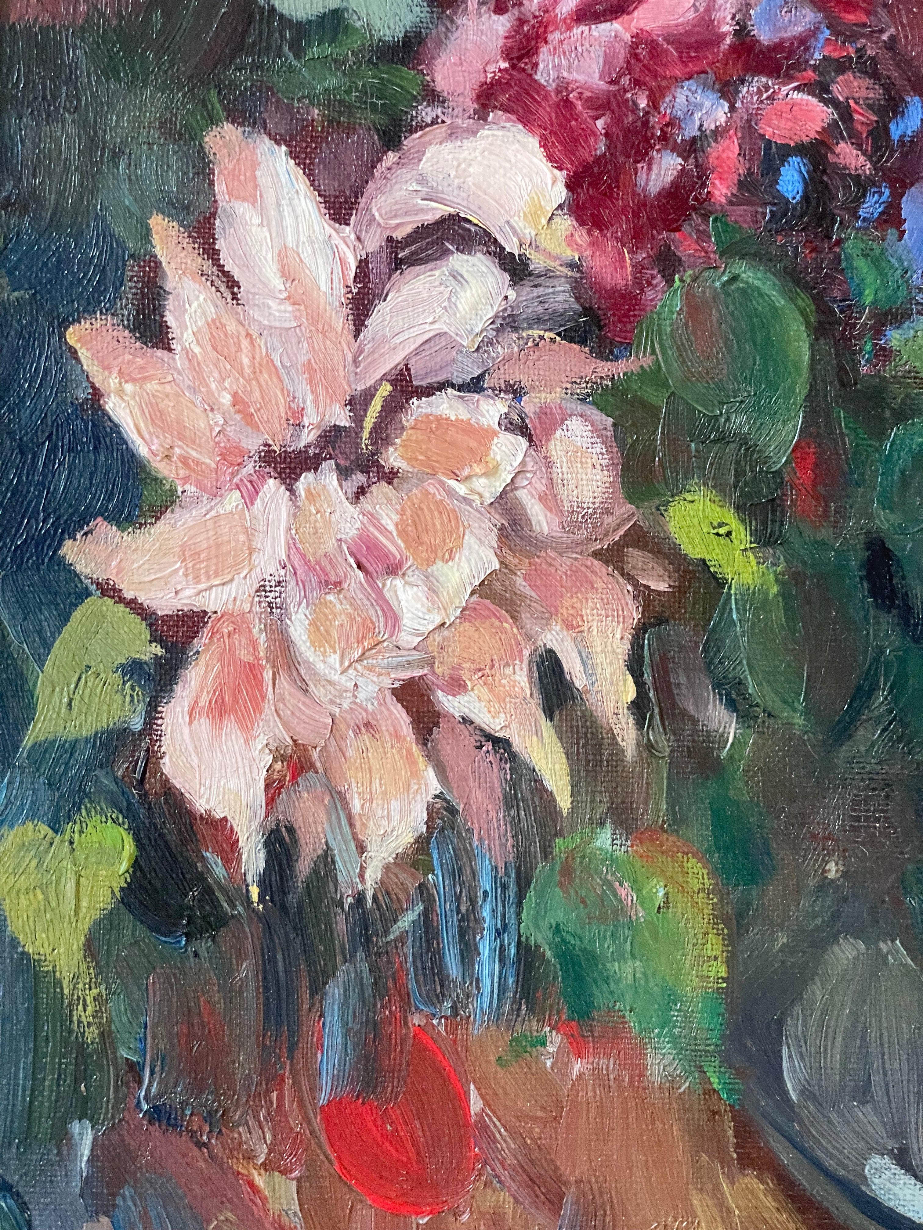 Dahlias on a Table