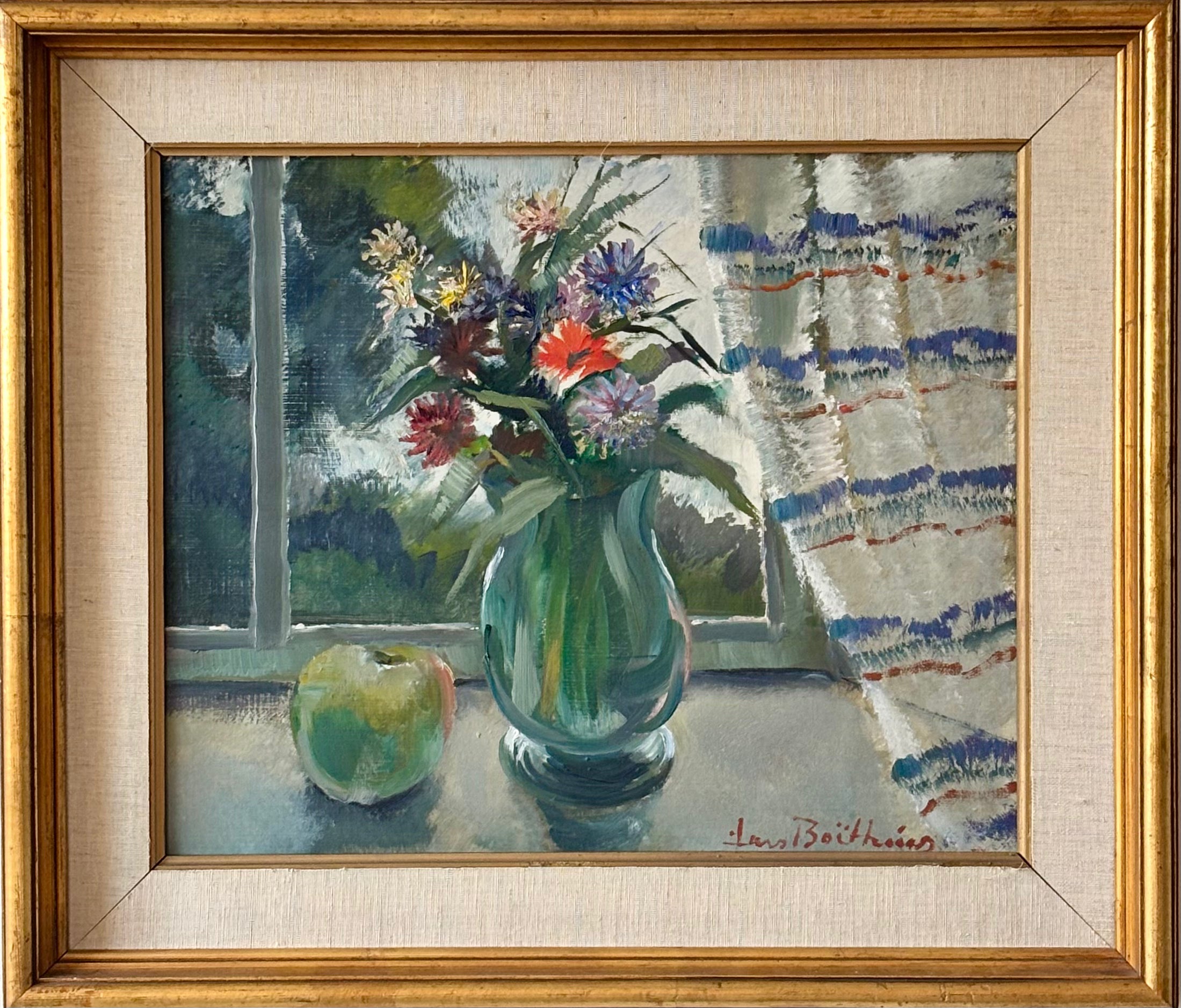 Flowers by the Curtain