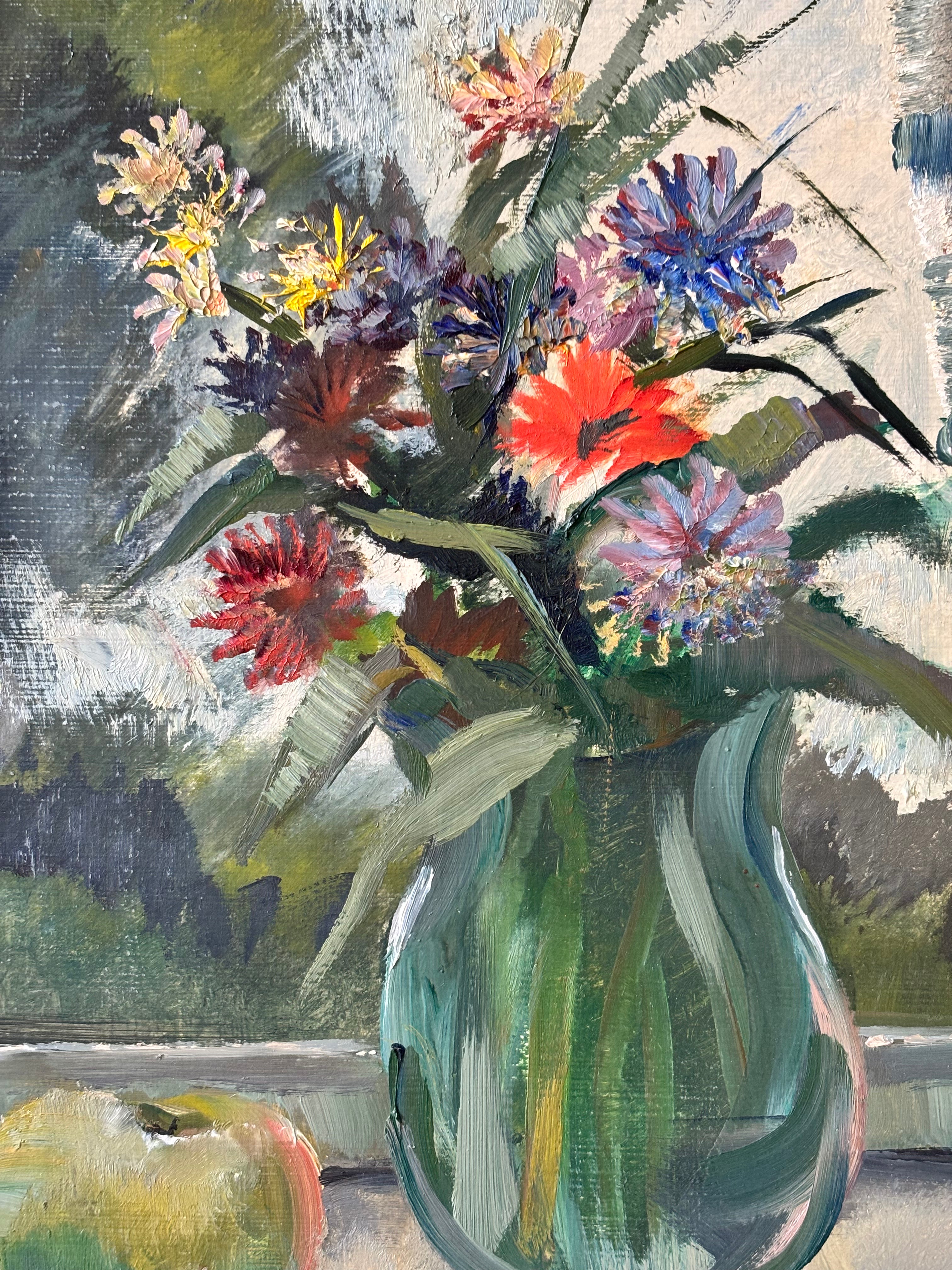 Flowers by the Curtain