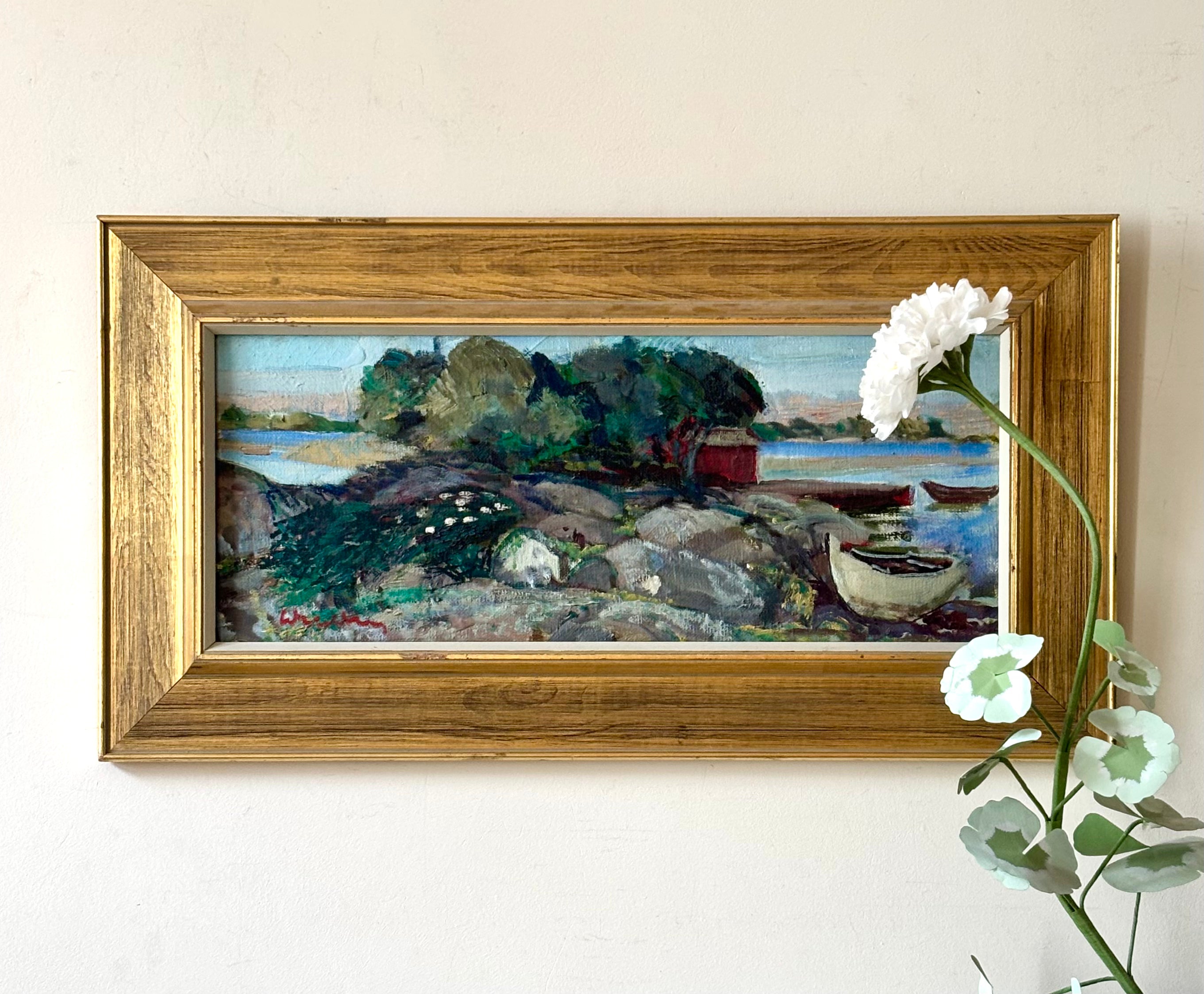 Boats on a Rocky Shore