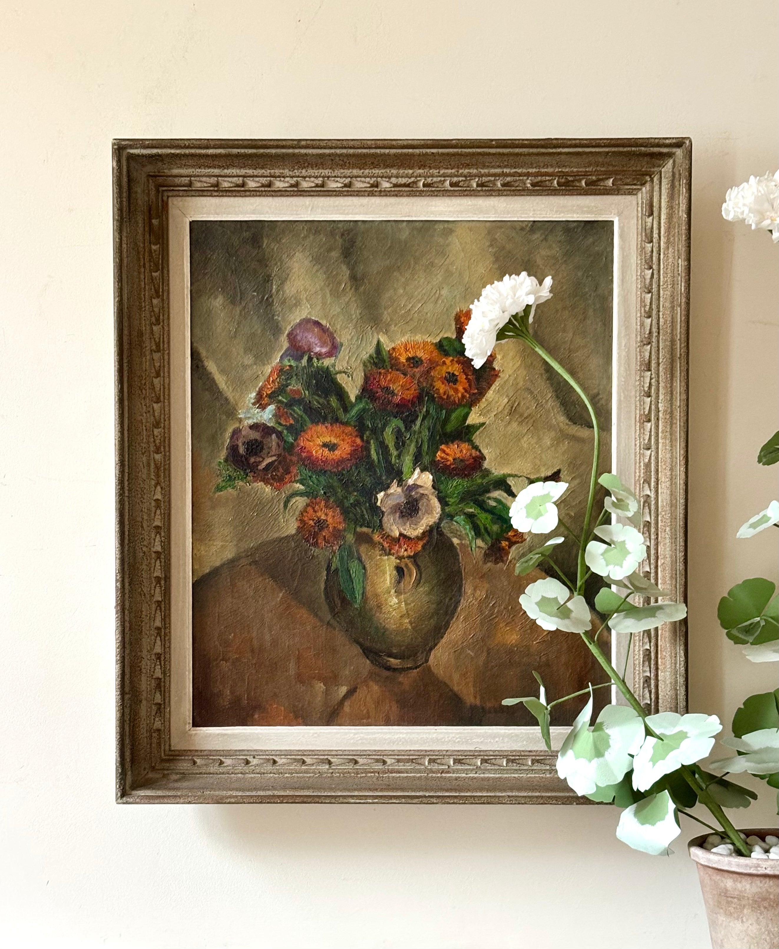 Marigolds in an Antique Vase