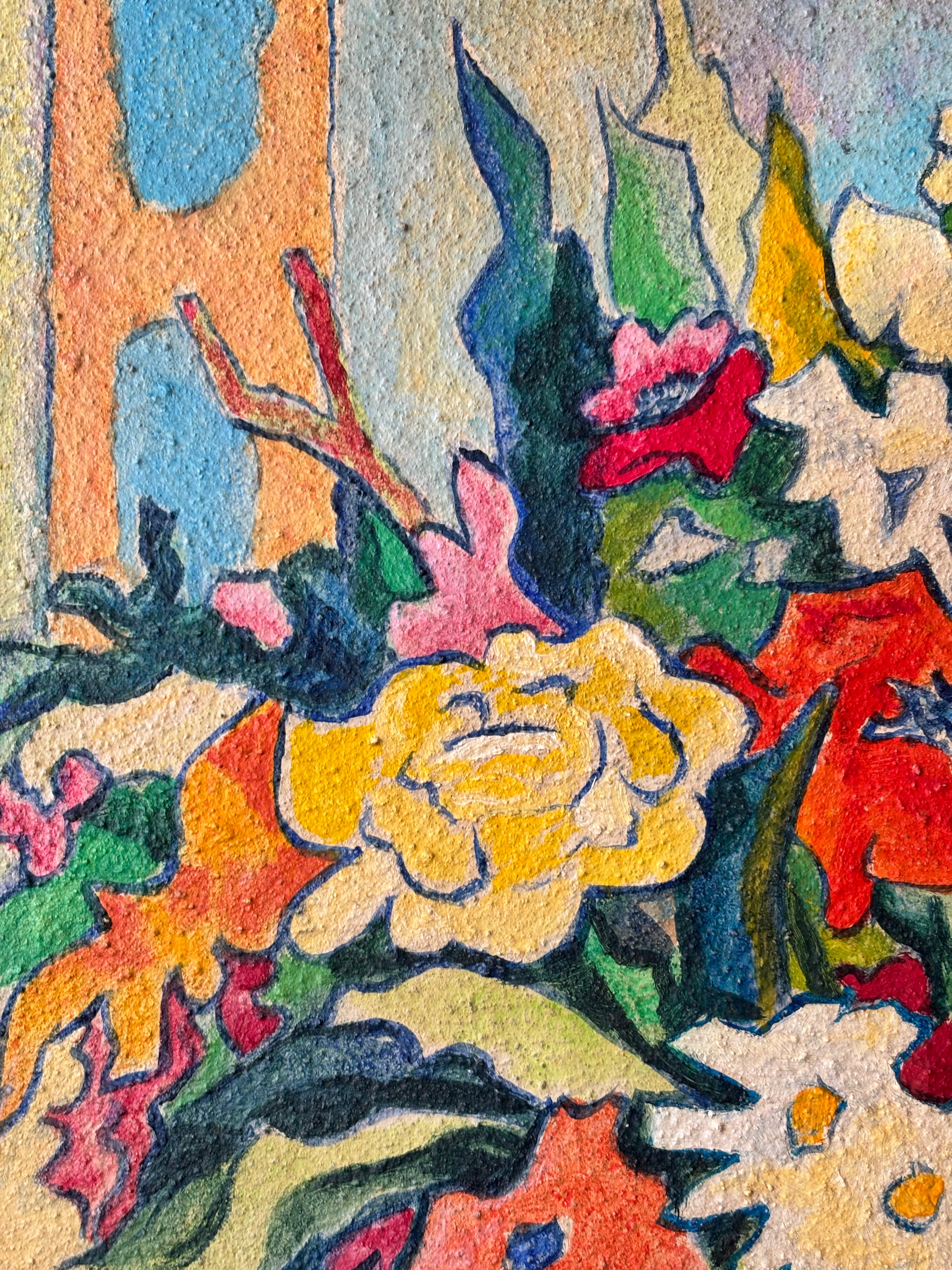 Bright Flowers in a Longwy Vase