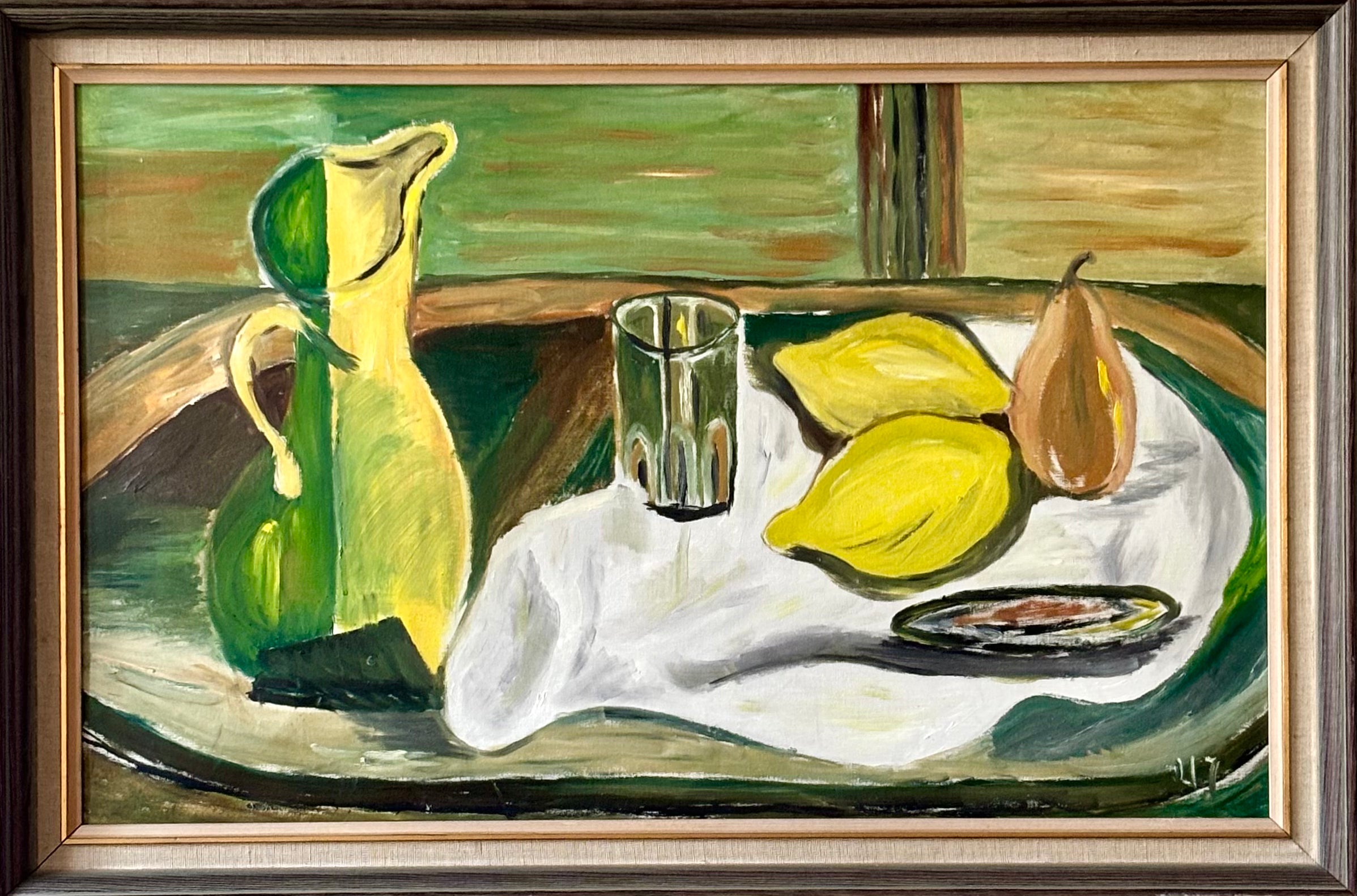 Green Still Life with Lemons