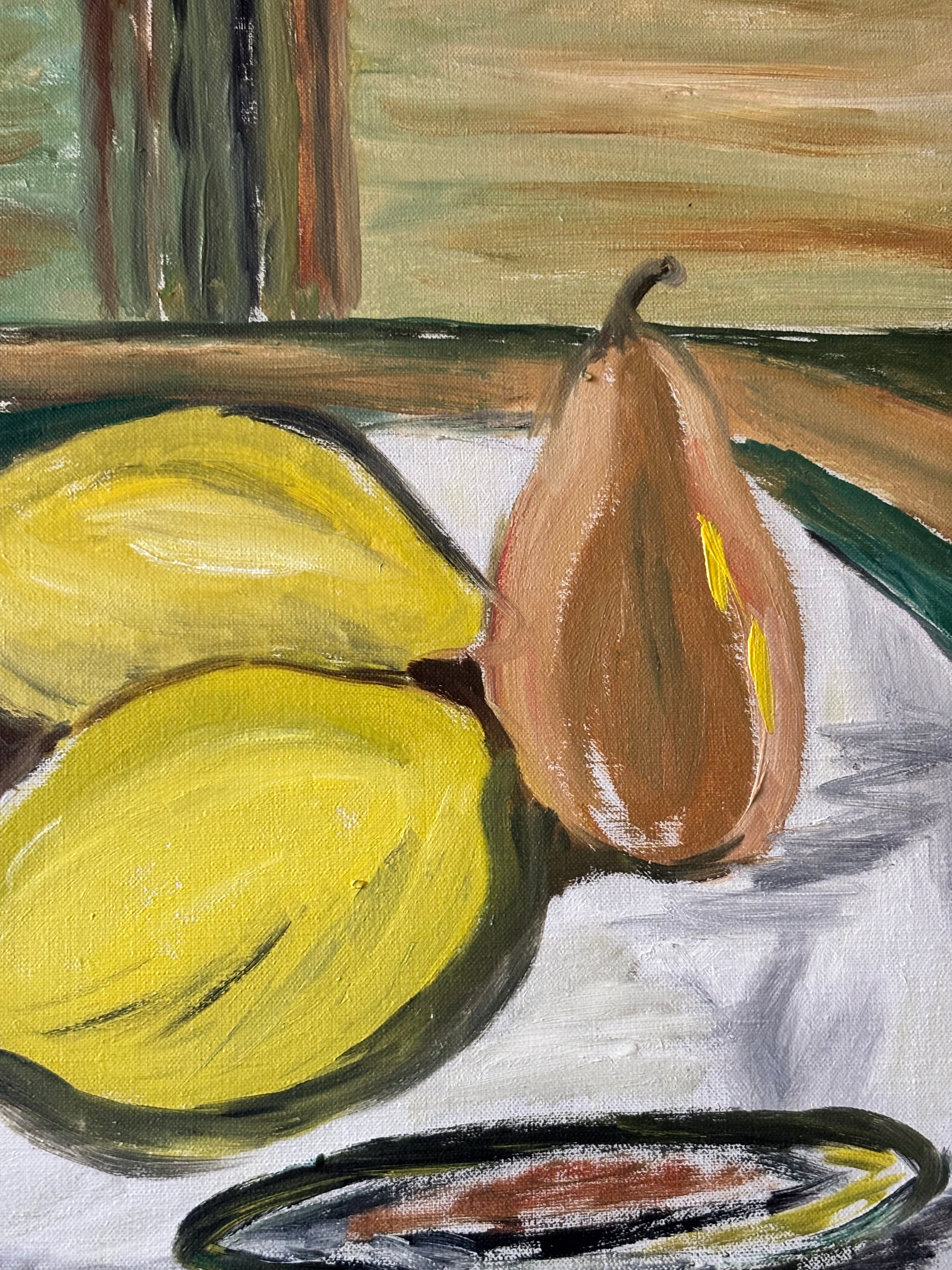 Green Still Life with Lemons