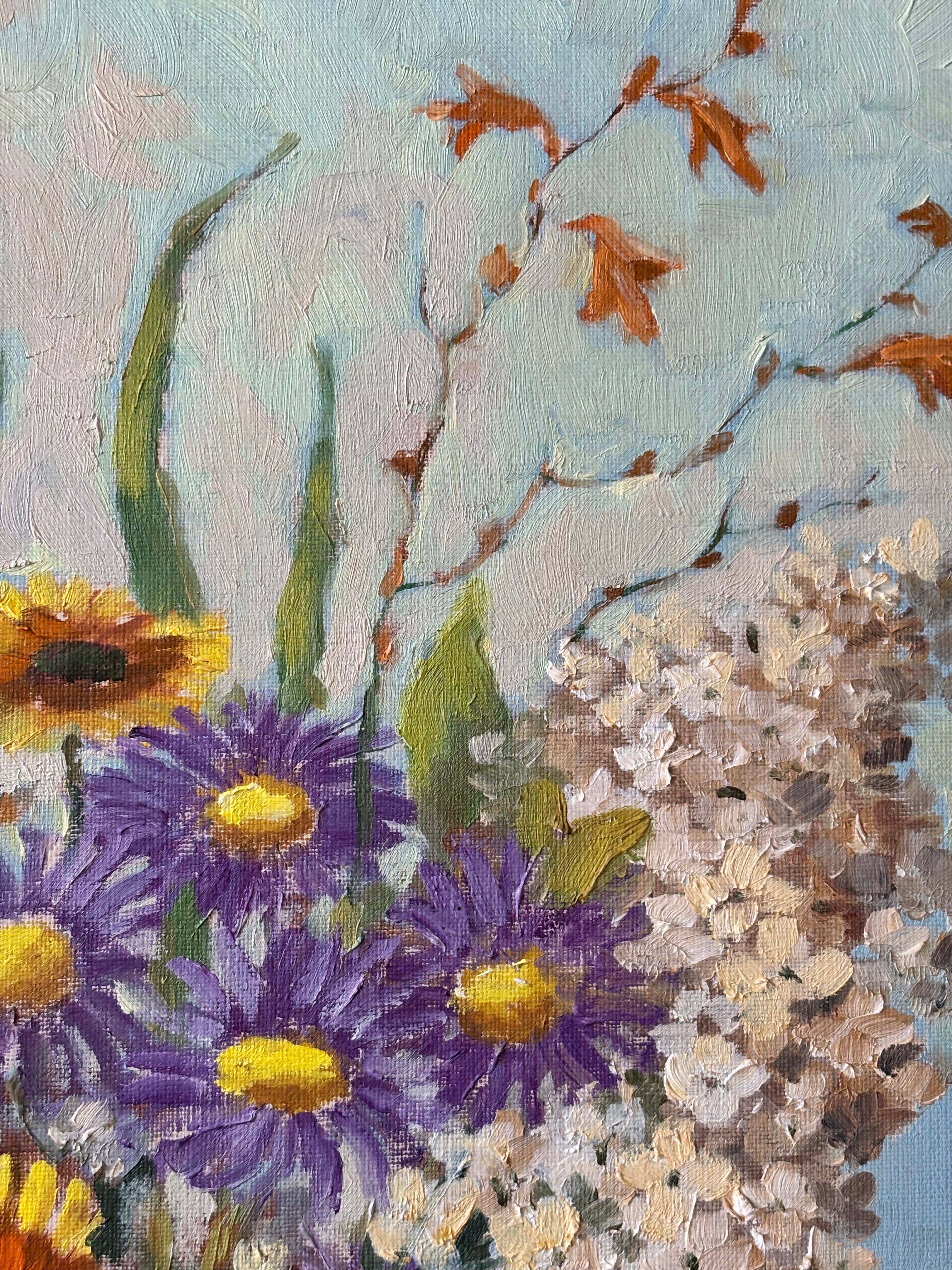 Summer Flowers with Apples