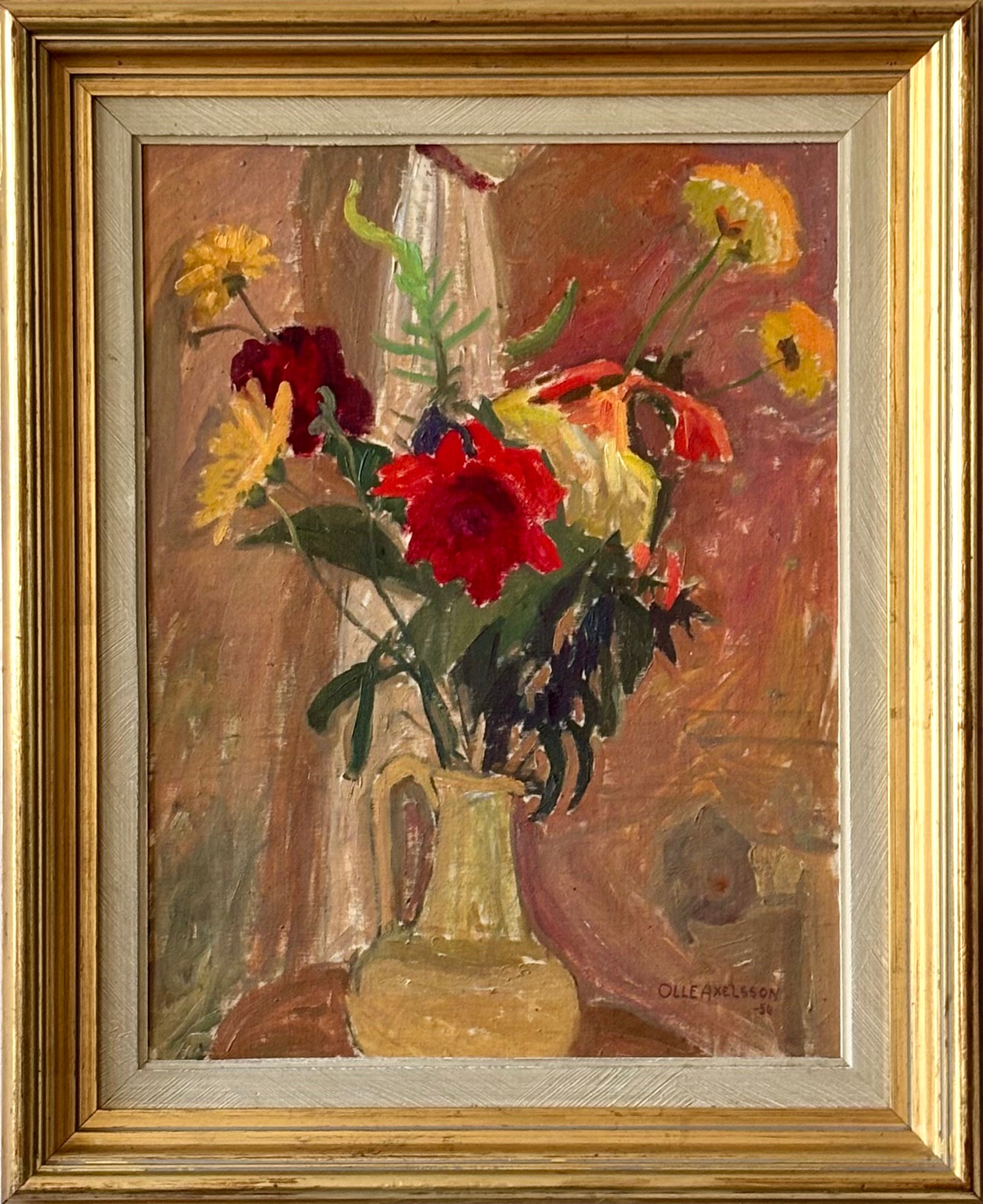 Summer Flowers in a White Jug