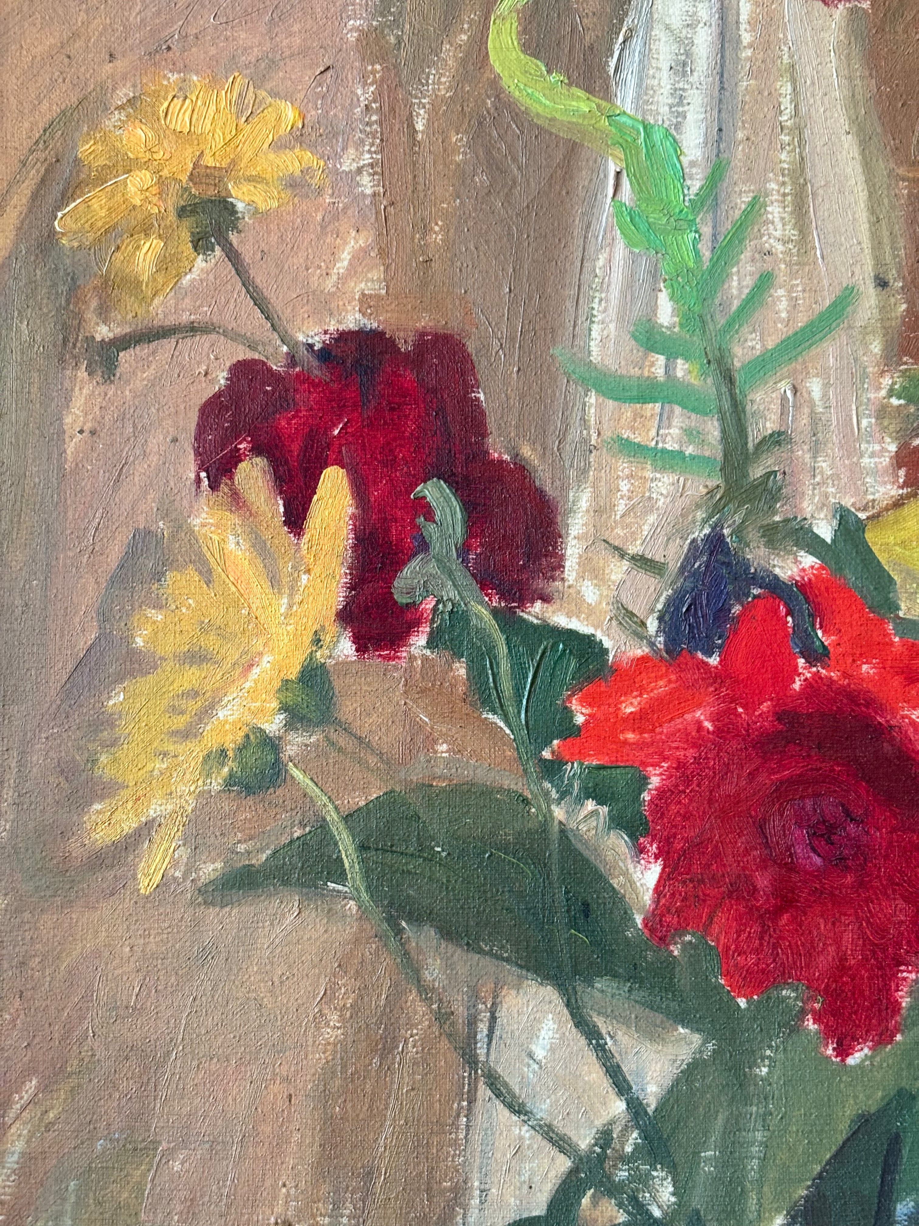 Summer Flowers in a White Jug