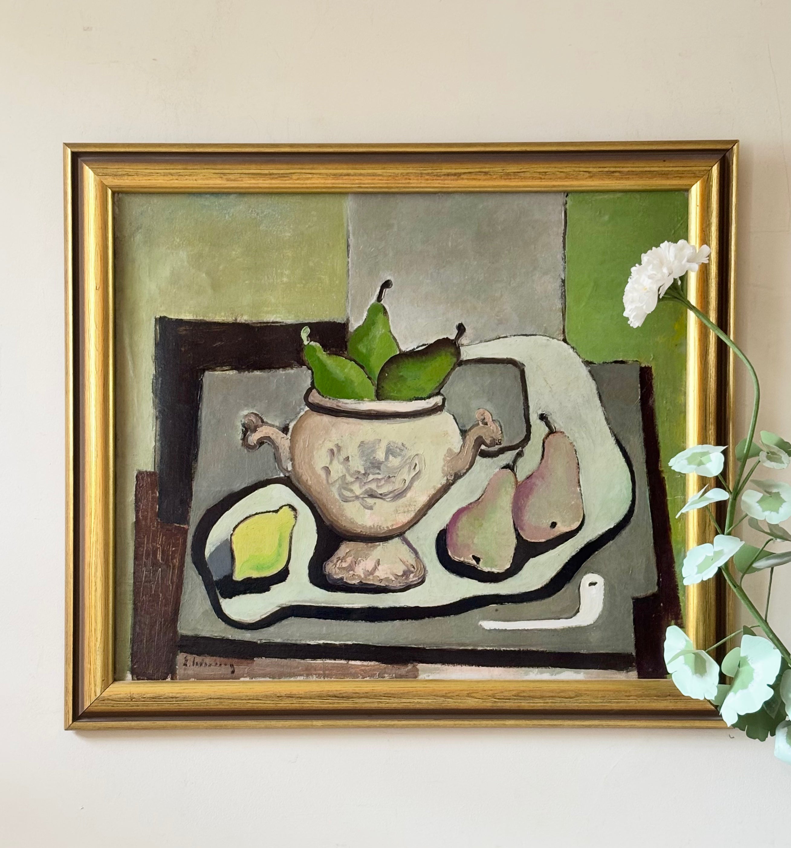 Pears in an Antique Bowl