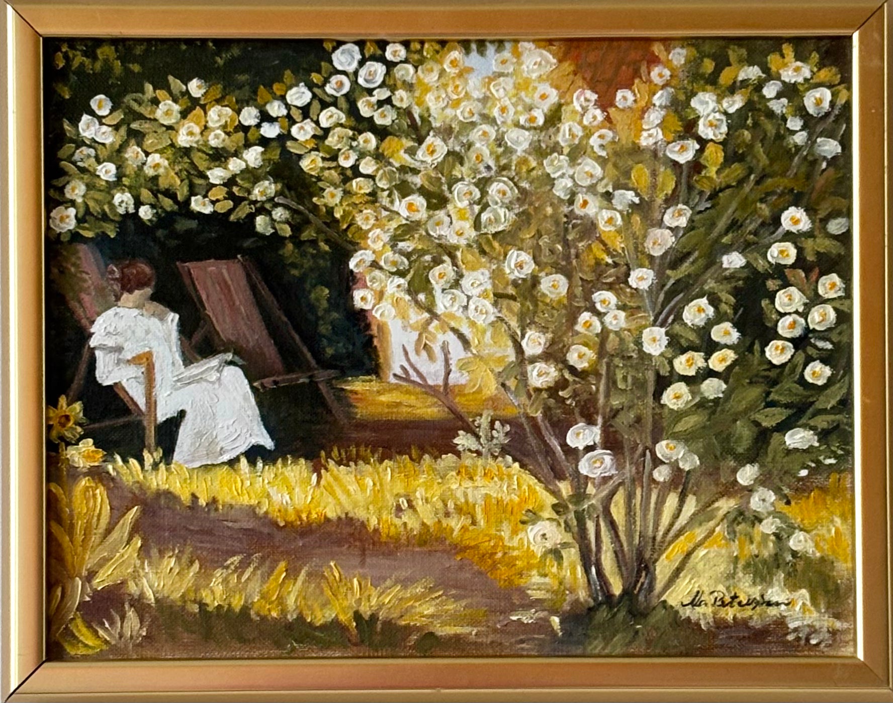 Reading amongst the Blossom