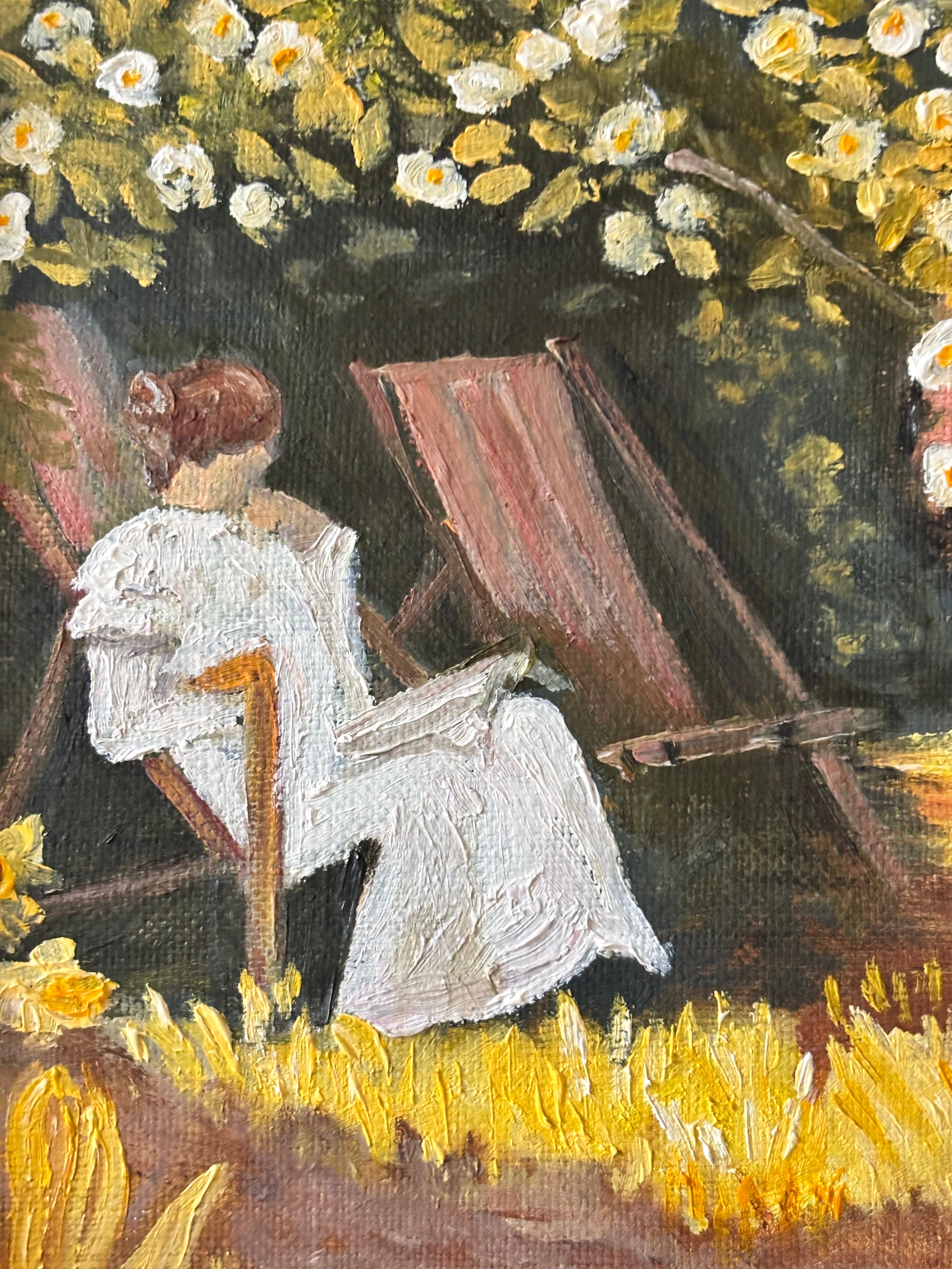 Reading amongst the Blossom